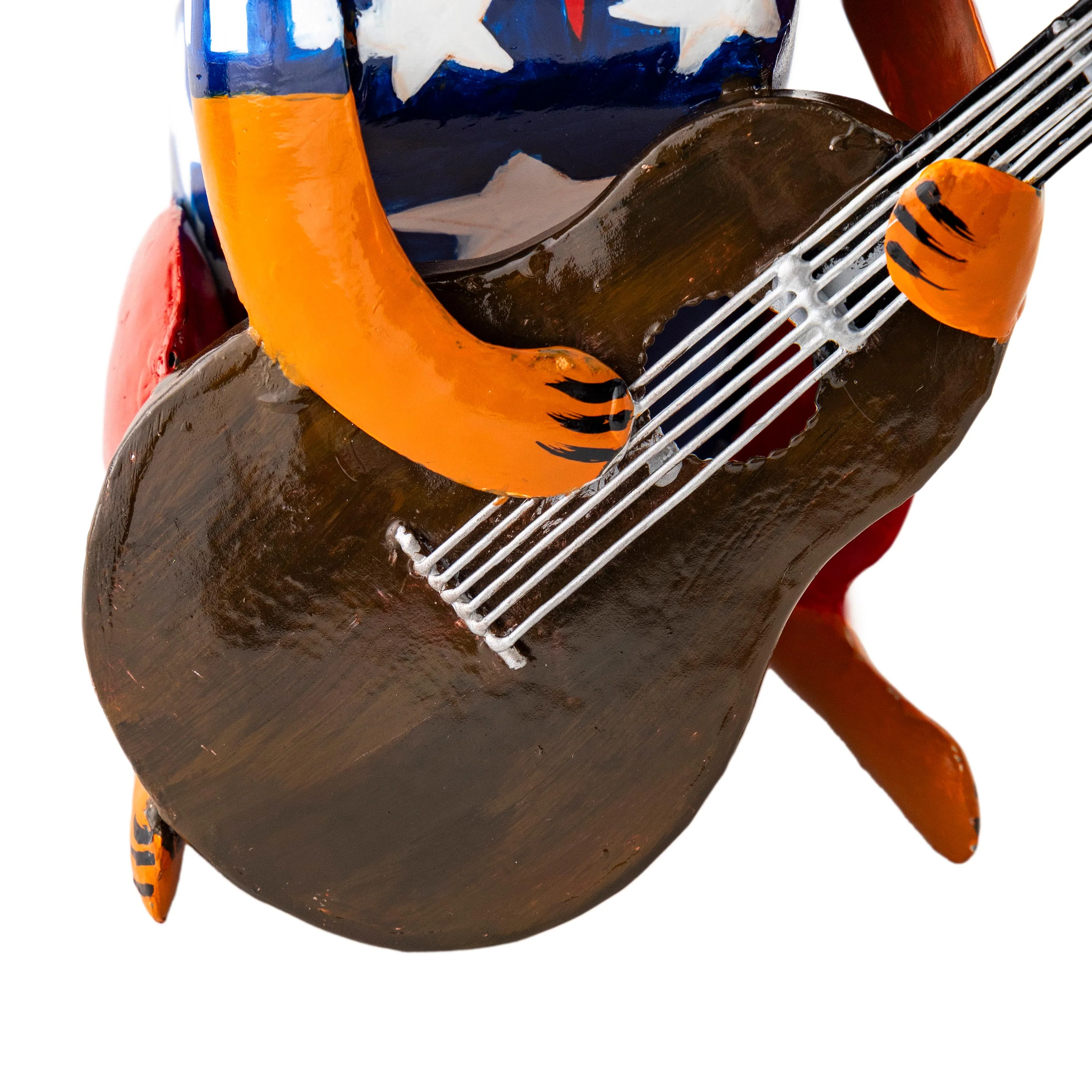 Metal Patriotic Dog Statue with Instrument - Image 8