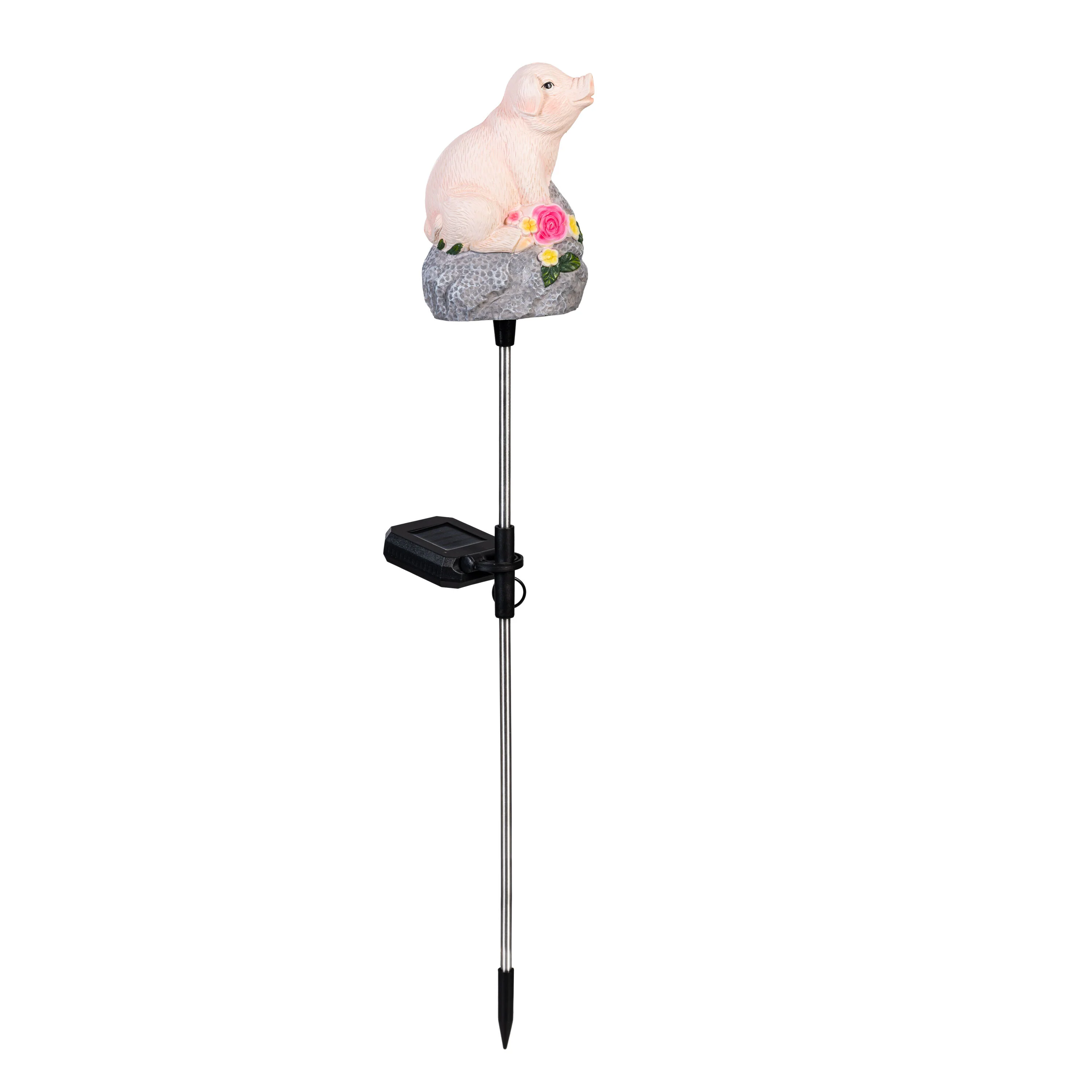 Pig with Sound Solar Garden Stake - Image 2
