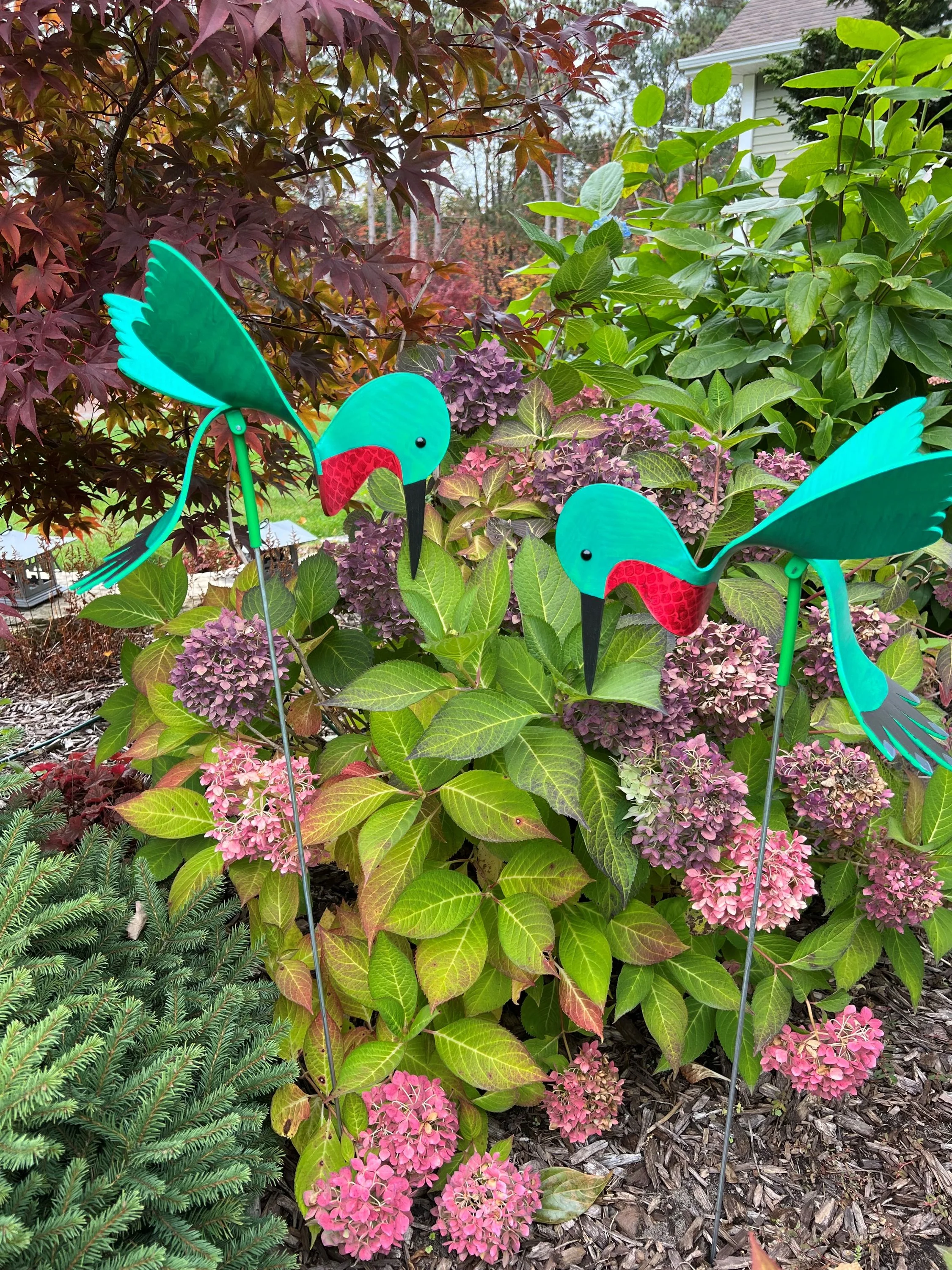 Hummingbird Dancing Bird Garden Stake - Image 2