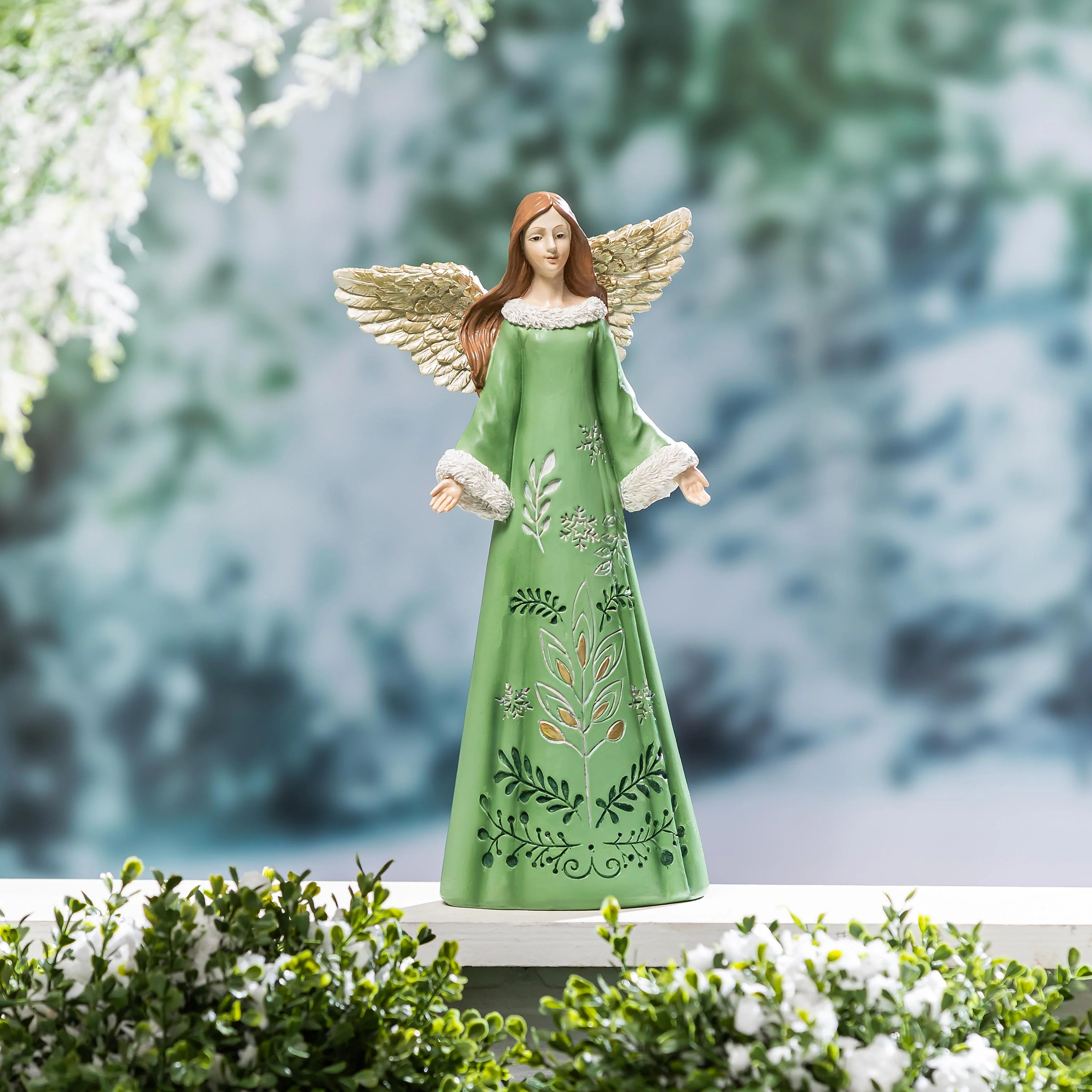 Angel Resin Garden Statue, 12"H