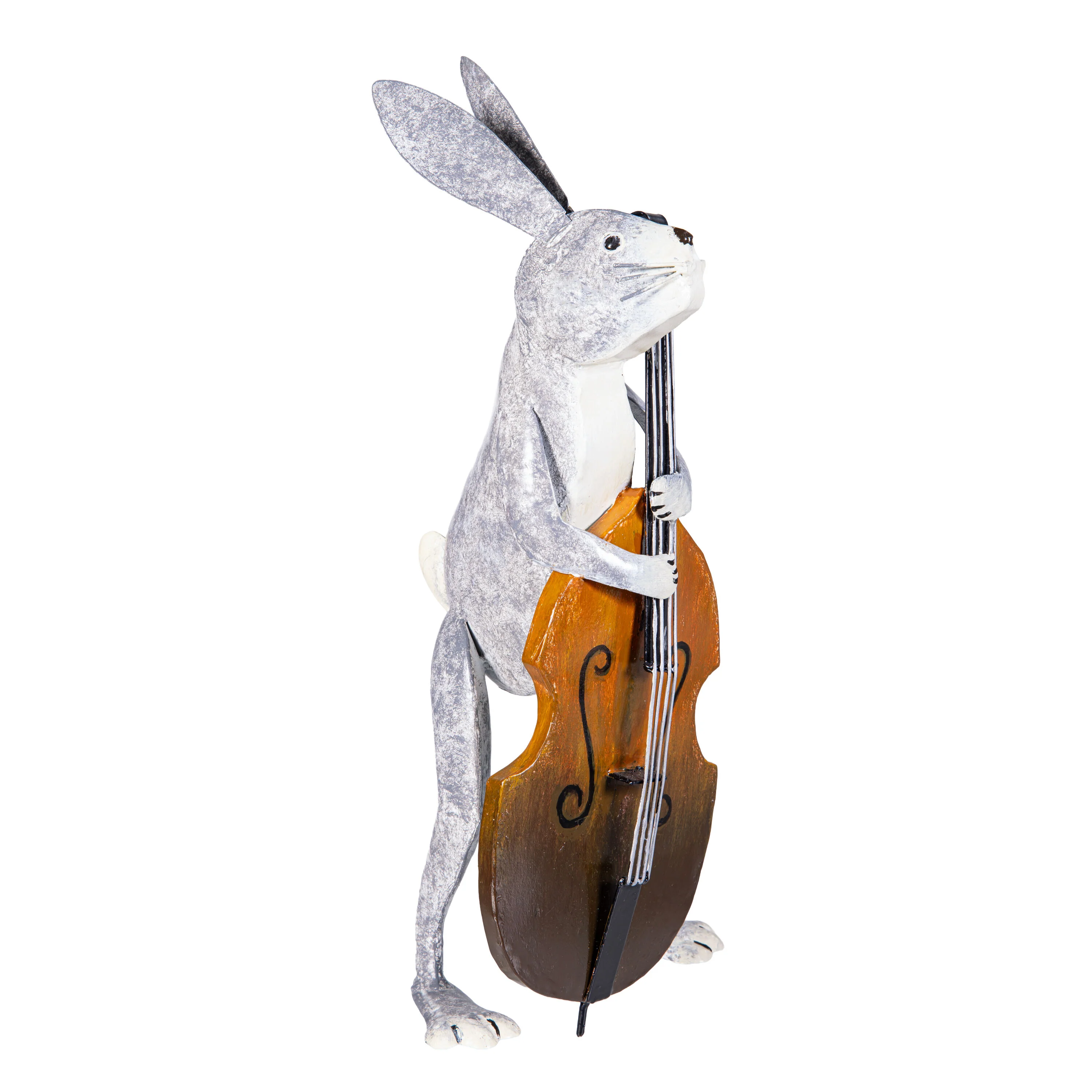 Bassist Rabbit Garden Statue - Image 3
