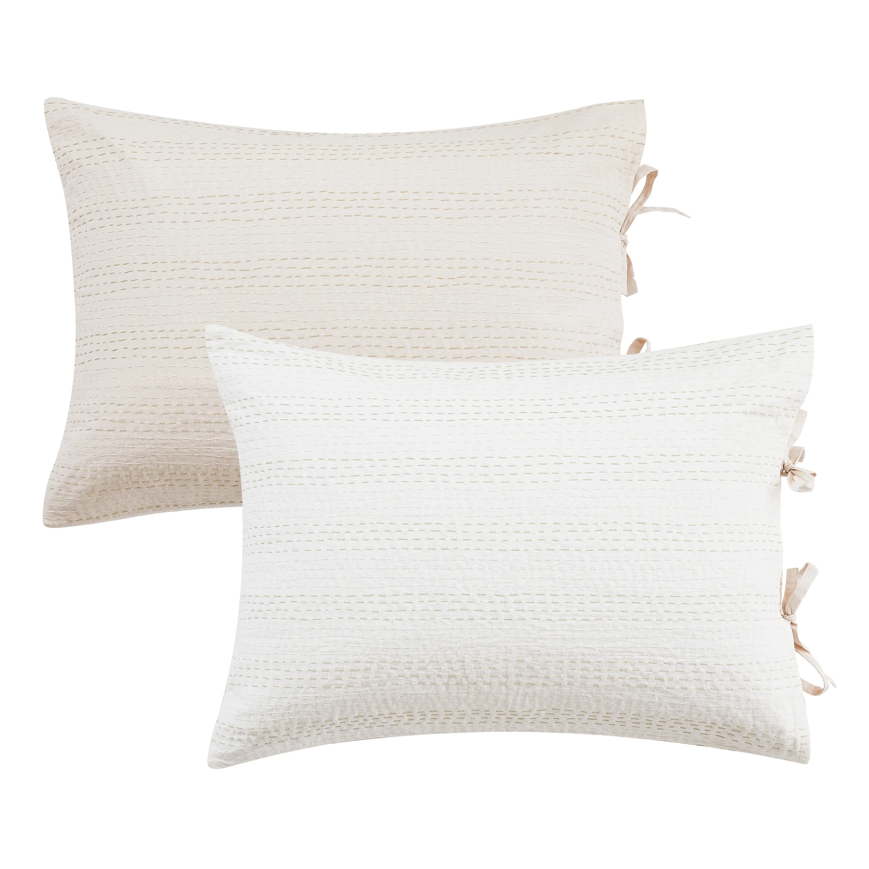 Hand Stitched Reversible Kantha Pillow Sham Pairs - Image 51