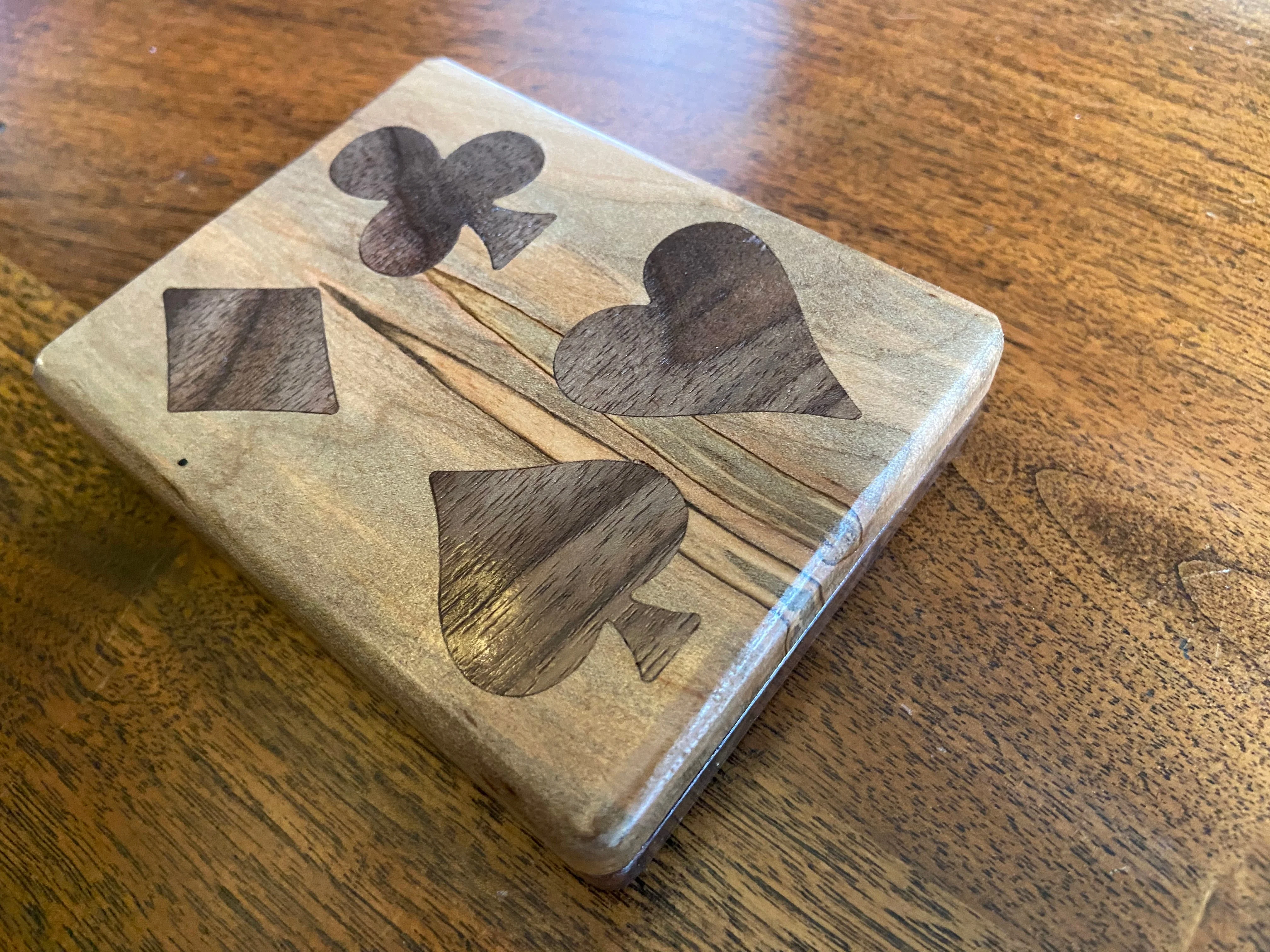 Handcrafted Wooden Playing Card Box - Image 8