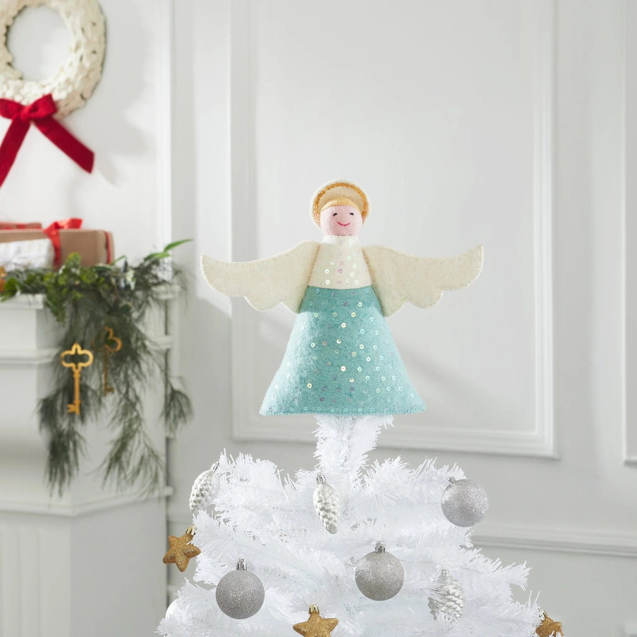 Handmade Blue Angel Christmas Tree Topper Arcadia Home - Image 6