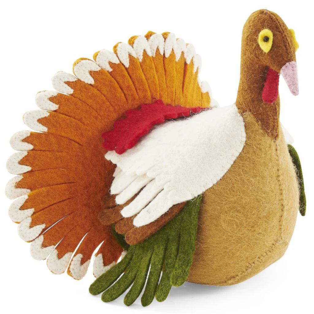 Handmade Decorative Turkey Hand Felted Wool Arcadia Home - Image 2