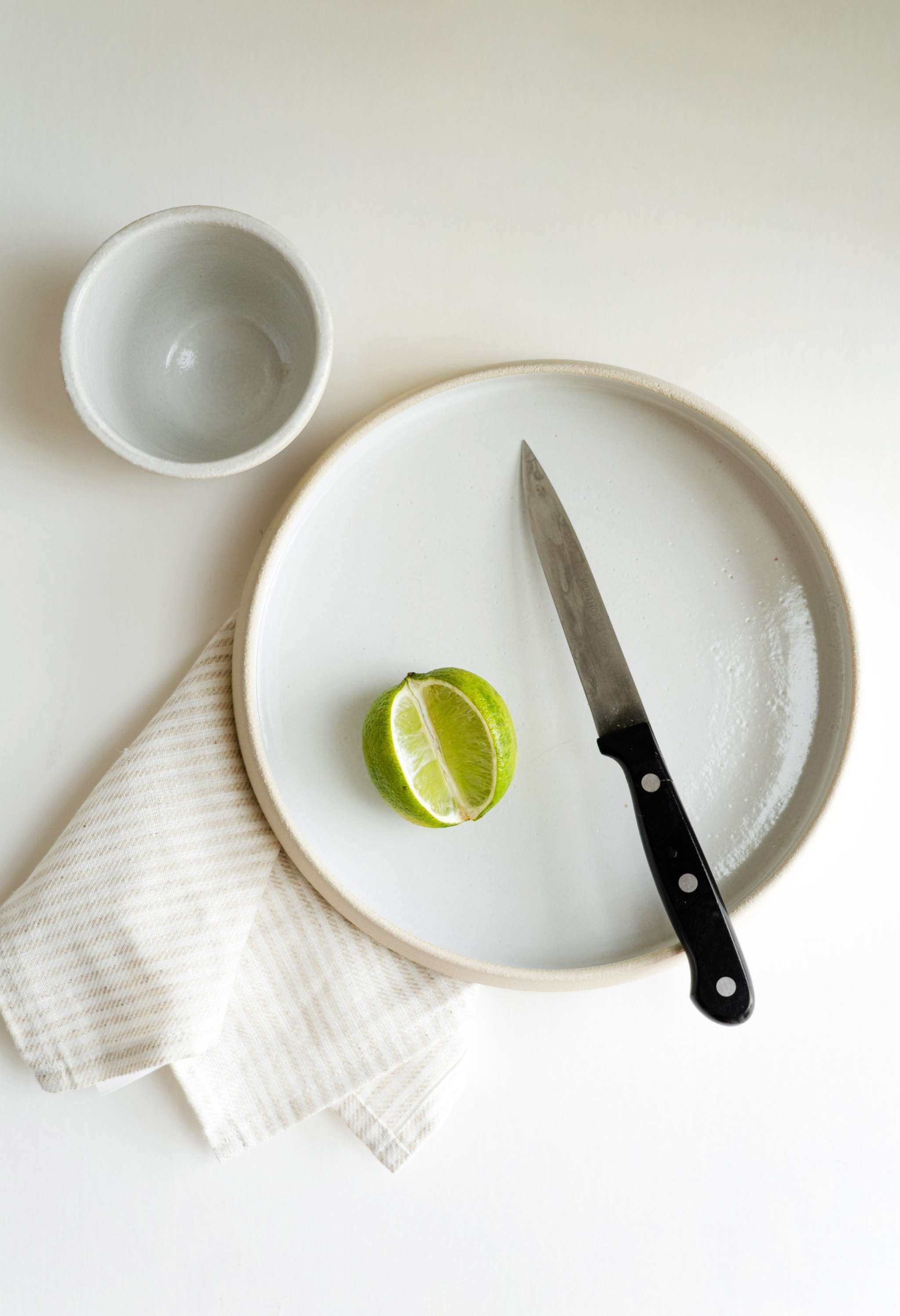 Handmade Stoneware Dinner Plates with High Sides - Image 10