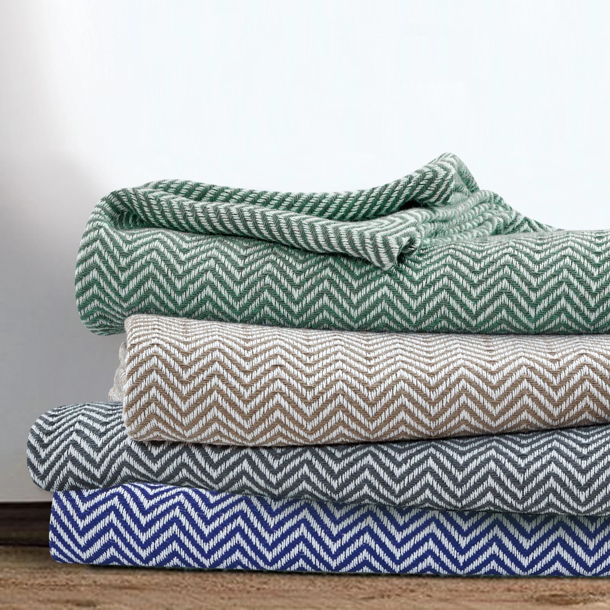 Herringbone Cotton Blanket - Image 2