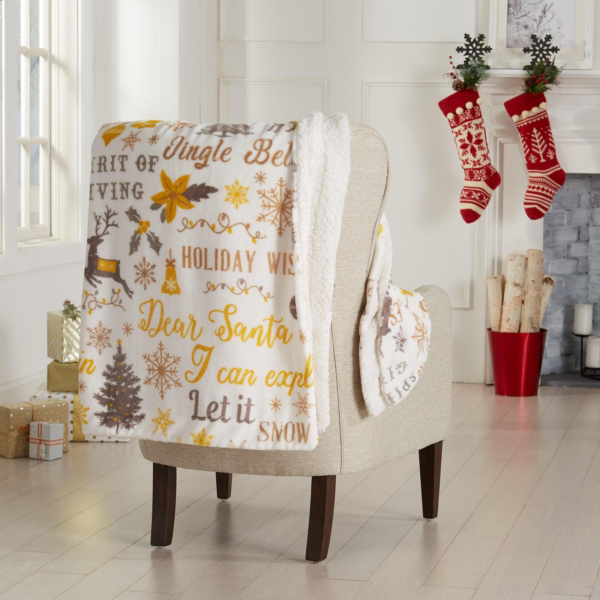 Holiday Sherpa Throw - Esmay Collection - Image 37