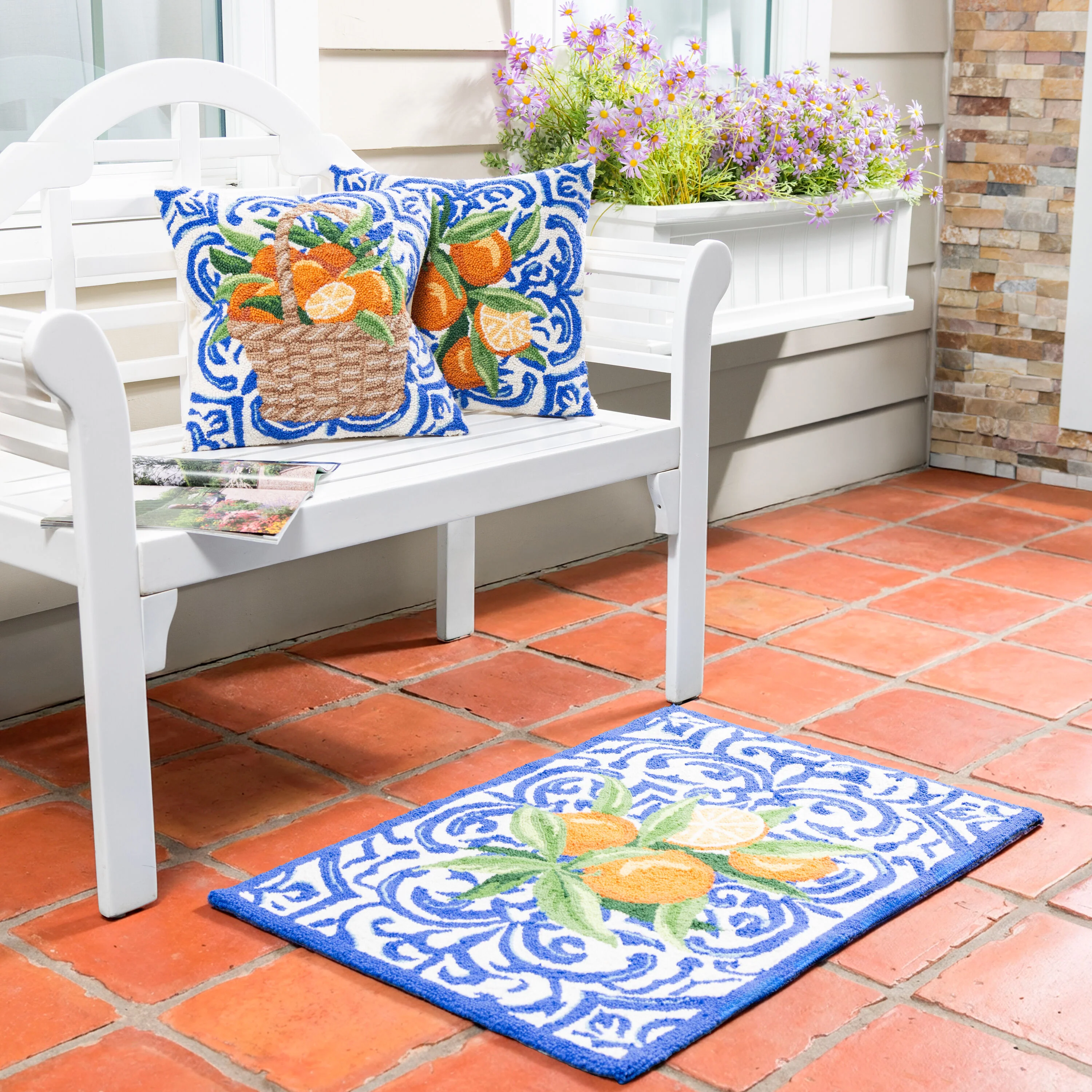 Mediterranean Oranges Hooked Rug - Image 2