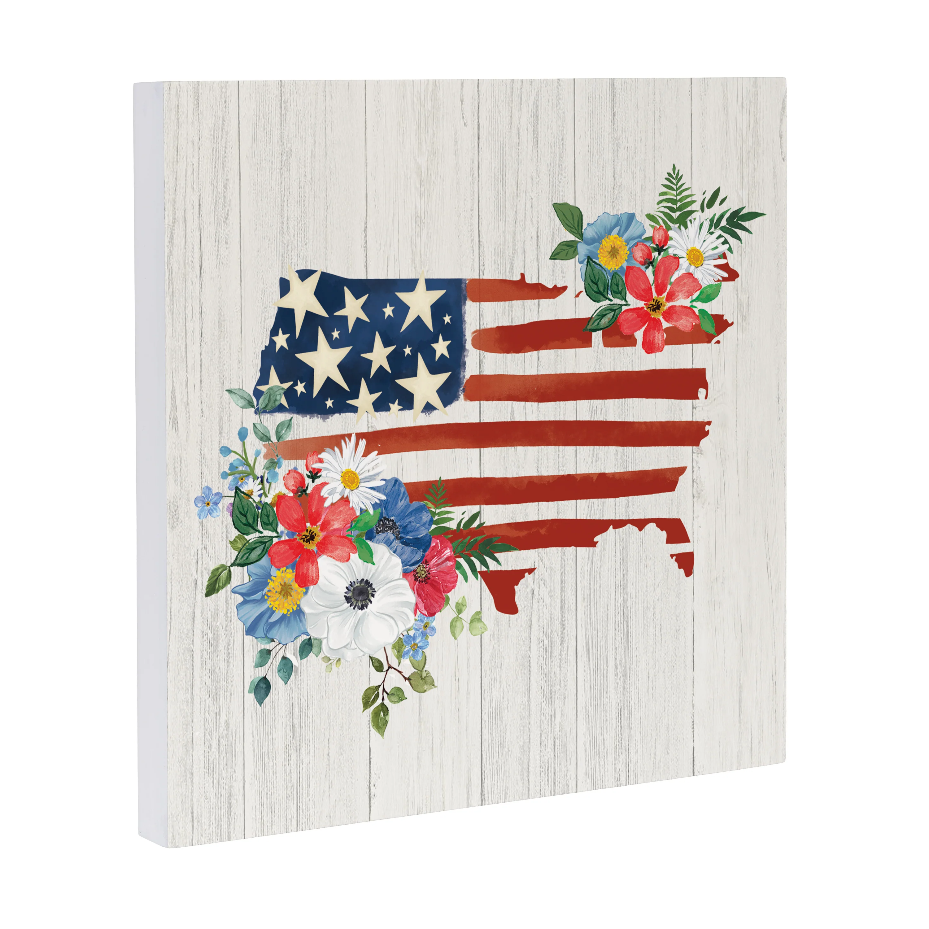 American Classic Indoor Wall Decor, Floral USA, 12" L x 12" H - Image 4