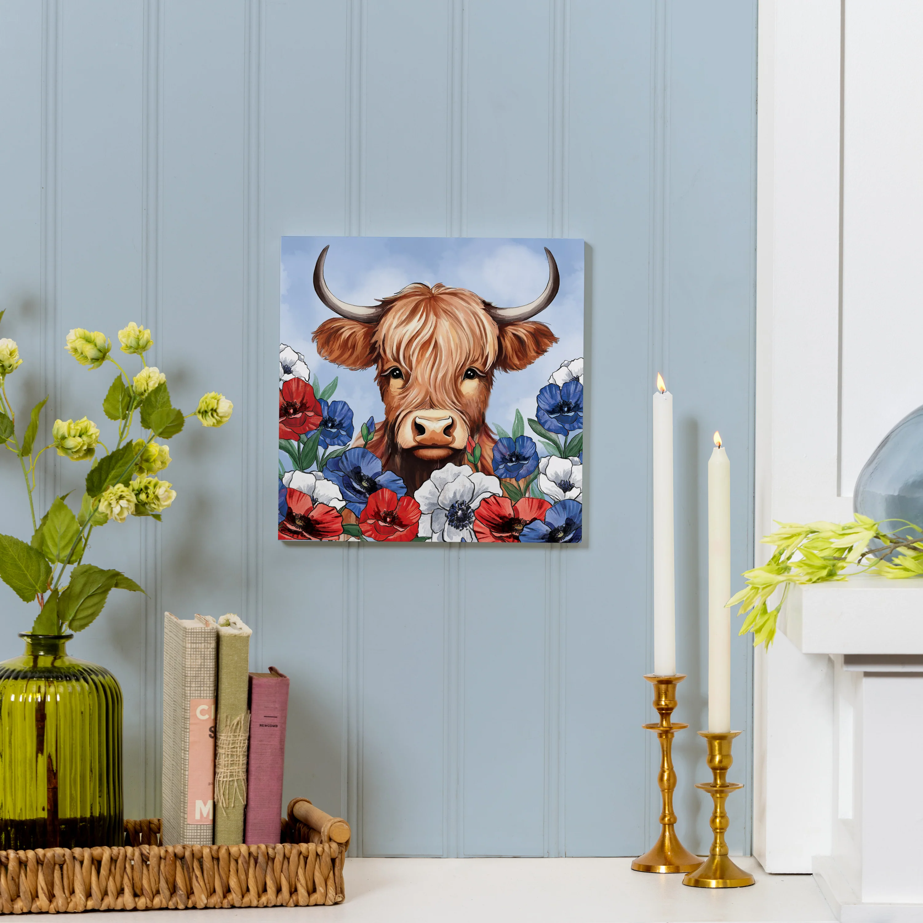 American Classic Highland Cow Indoor Wall Décor, Wood, 12"x12" - Image 2