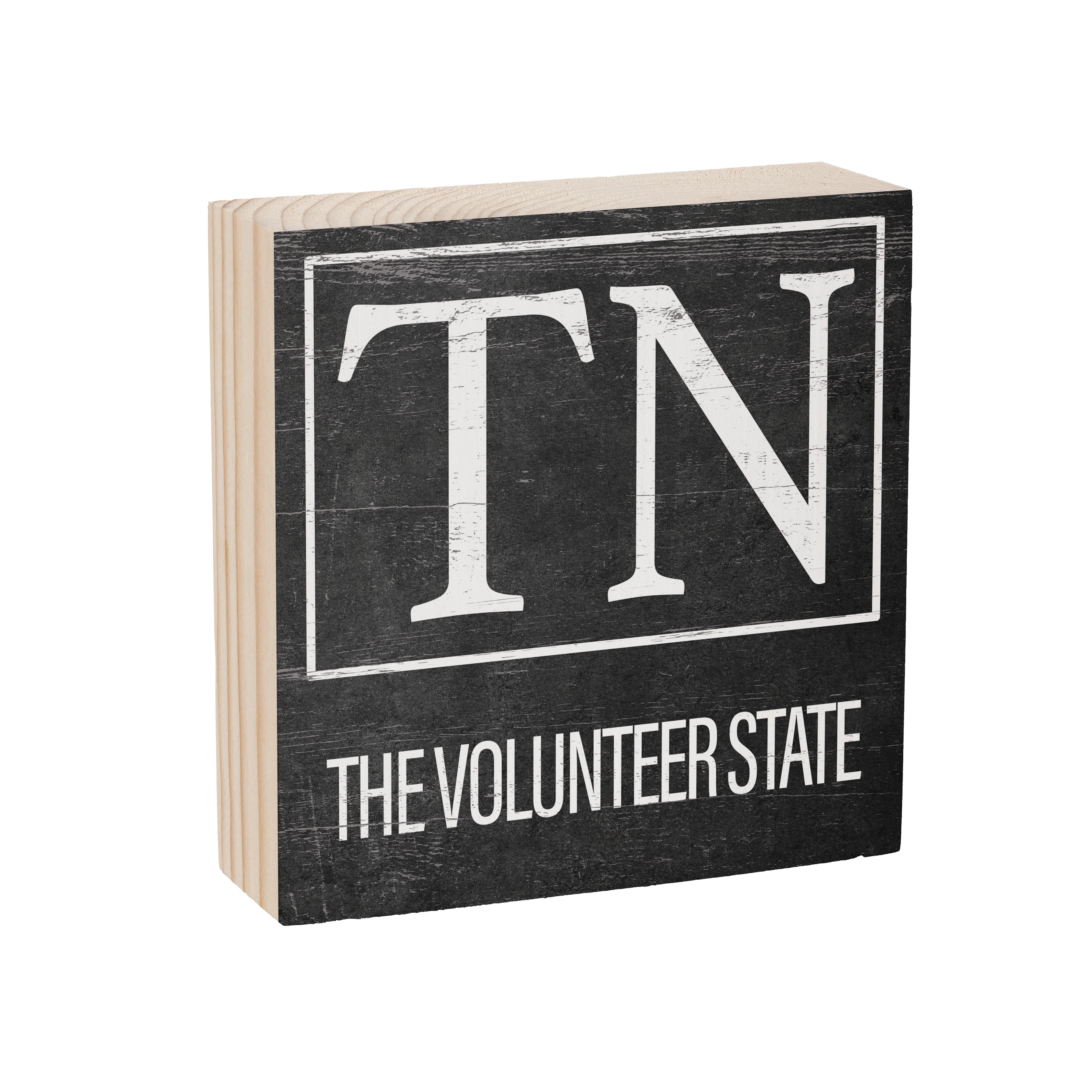 State Sign Wood Block Tennessee 6"x6" - Image 2