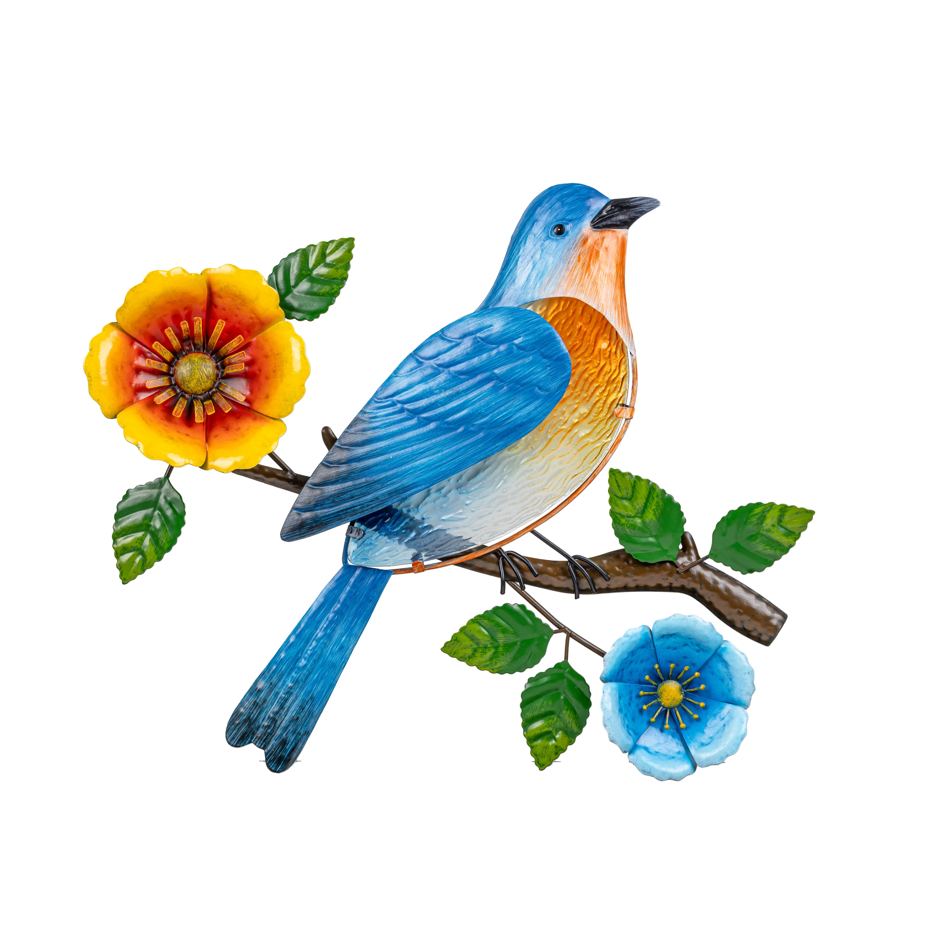 What She Shed Indoor Wall Decor, Metal & Glass, Bird on Branch Wall Art - Image 3