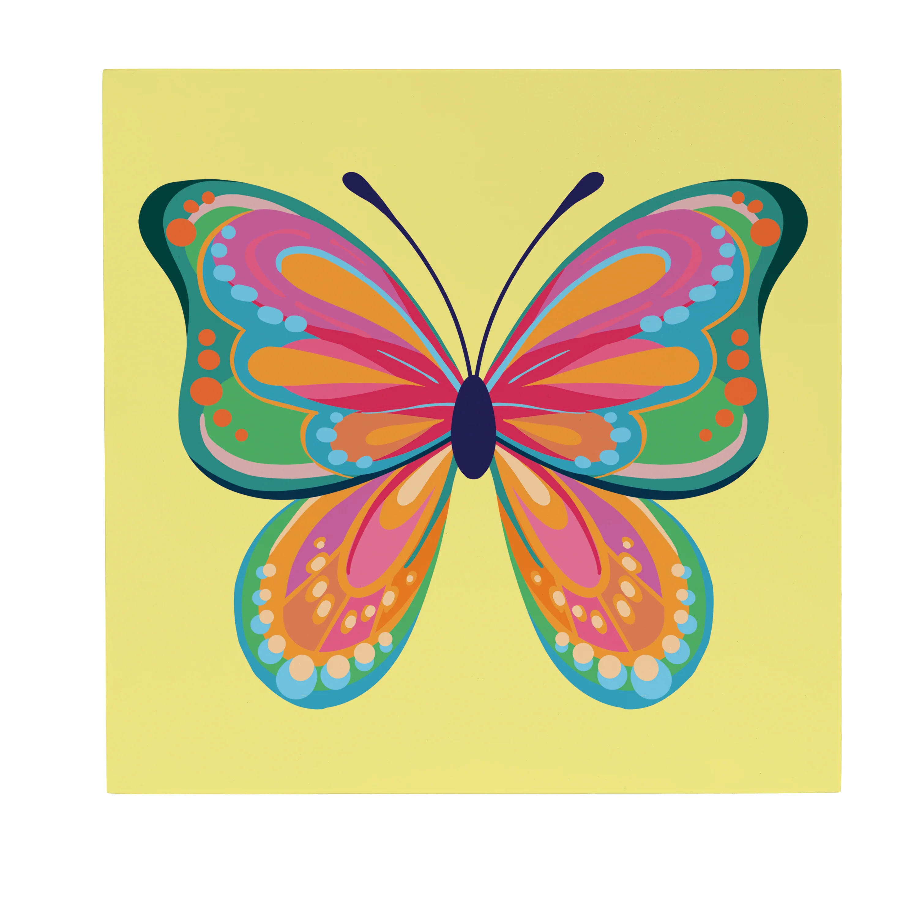 Bunny Blooms Indoor Wall Decor, Pink Butterfly, 12" L x 12" H - Image 3