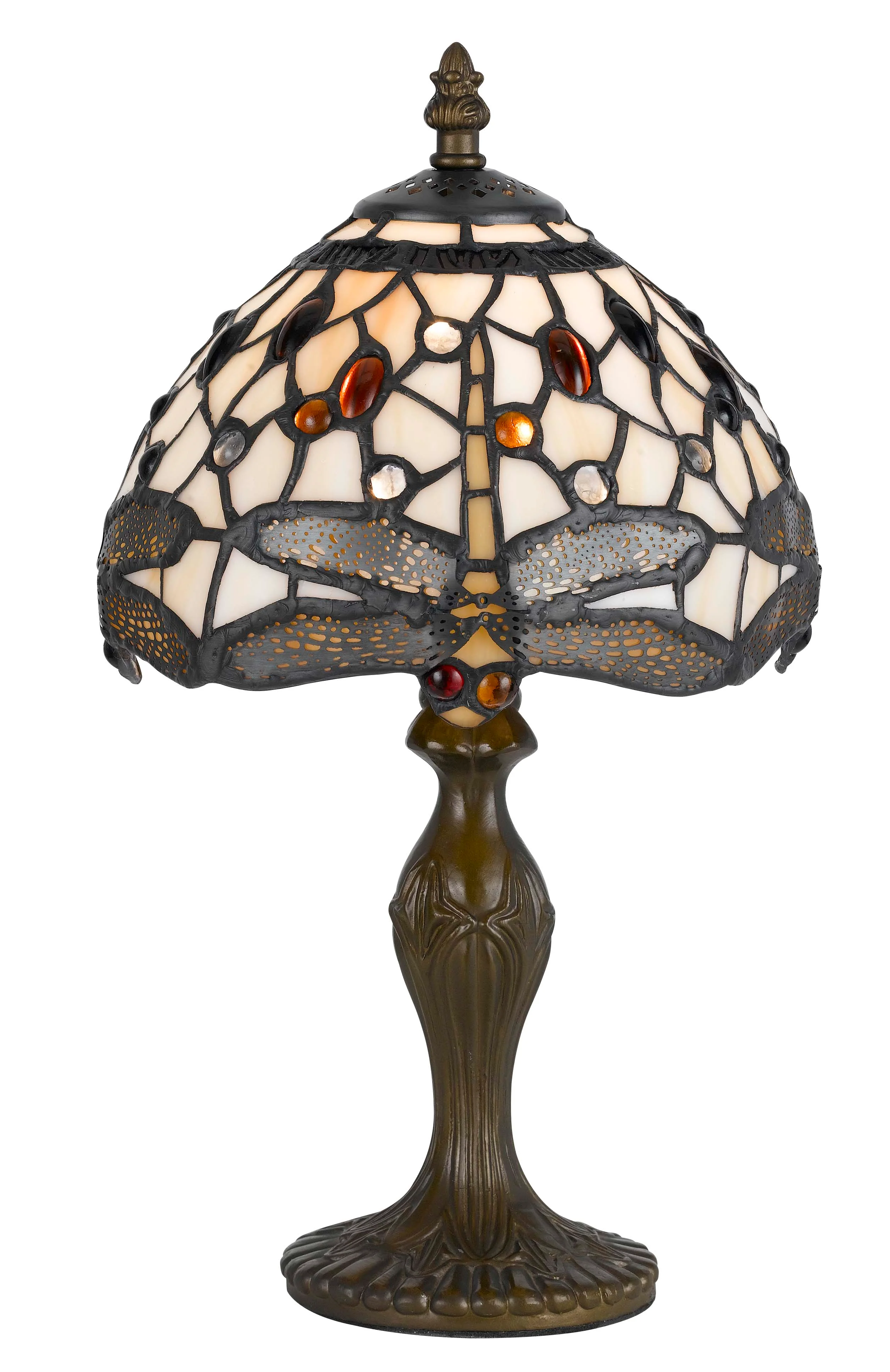 Tiffany Dragonfly Lamp with Zinc Base