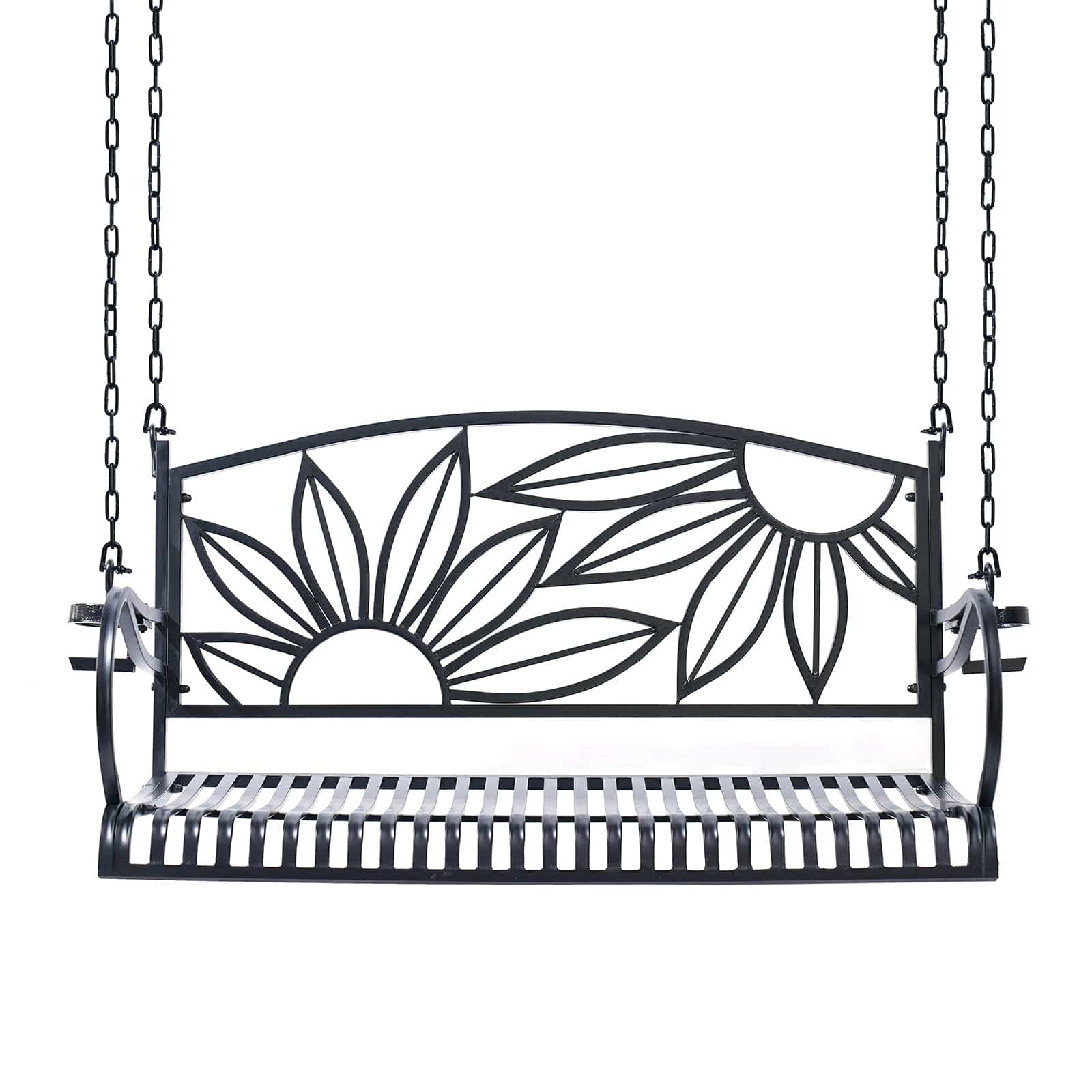Live Casual Heavy Duty Mariposa Metal Porch Swing - Image 4