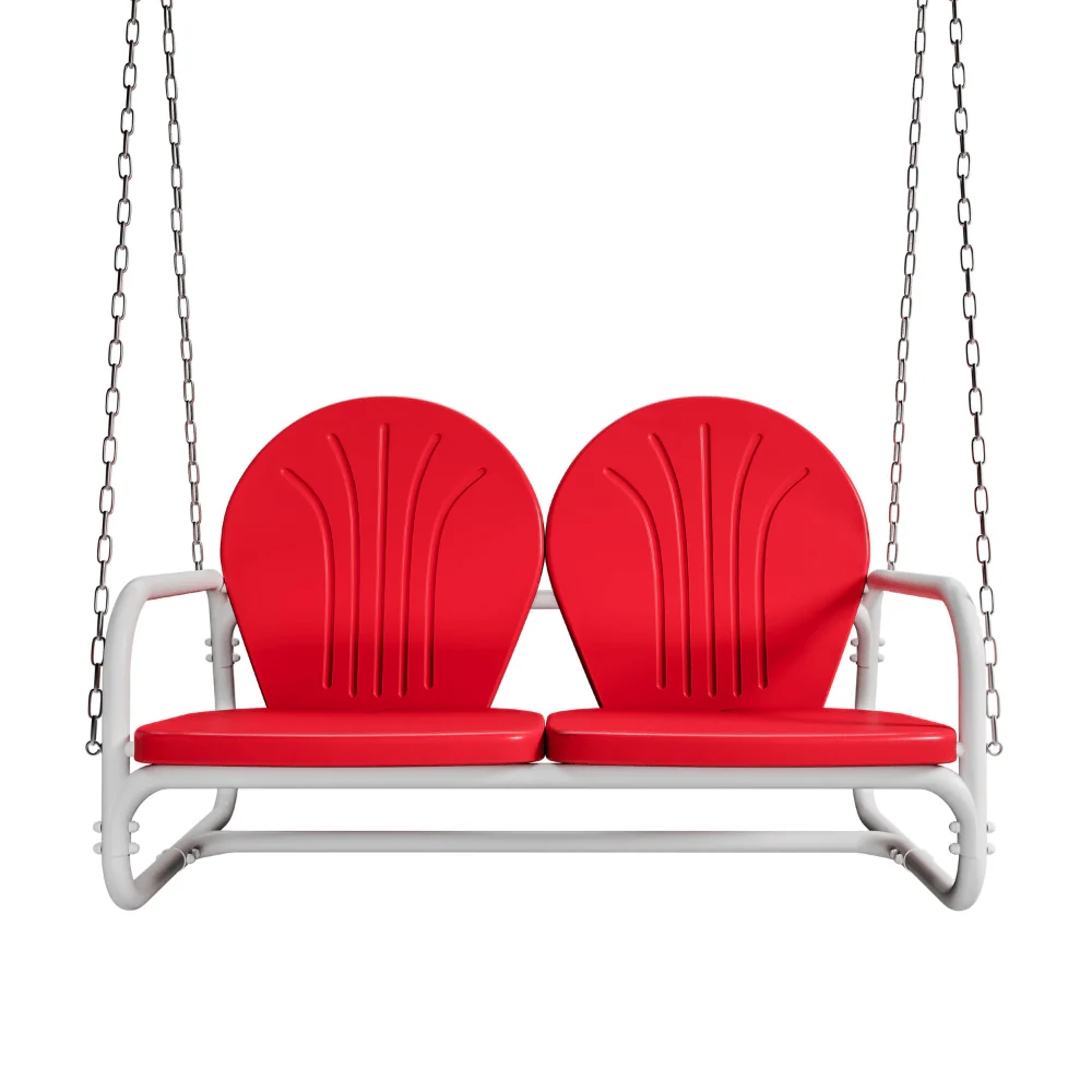 Live Casual Retro Metal Porch Swing - Image 6