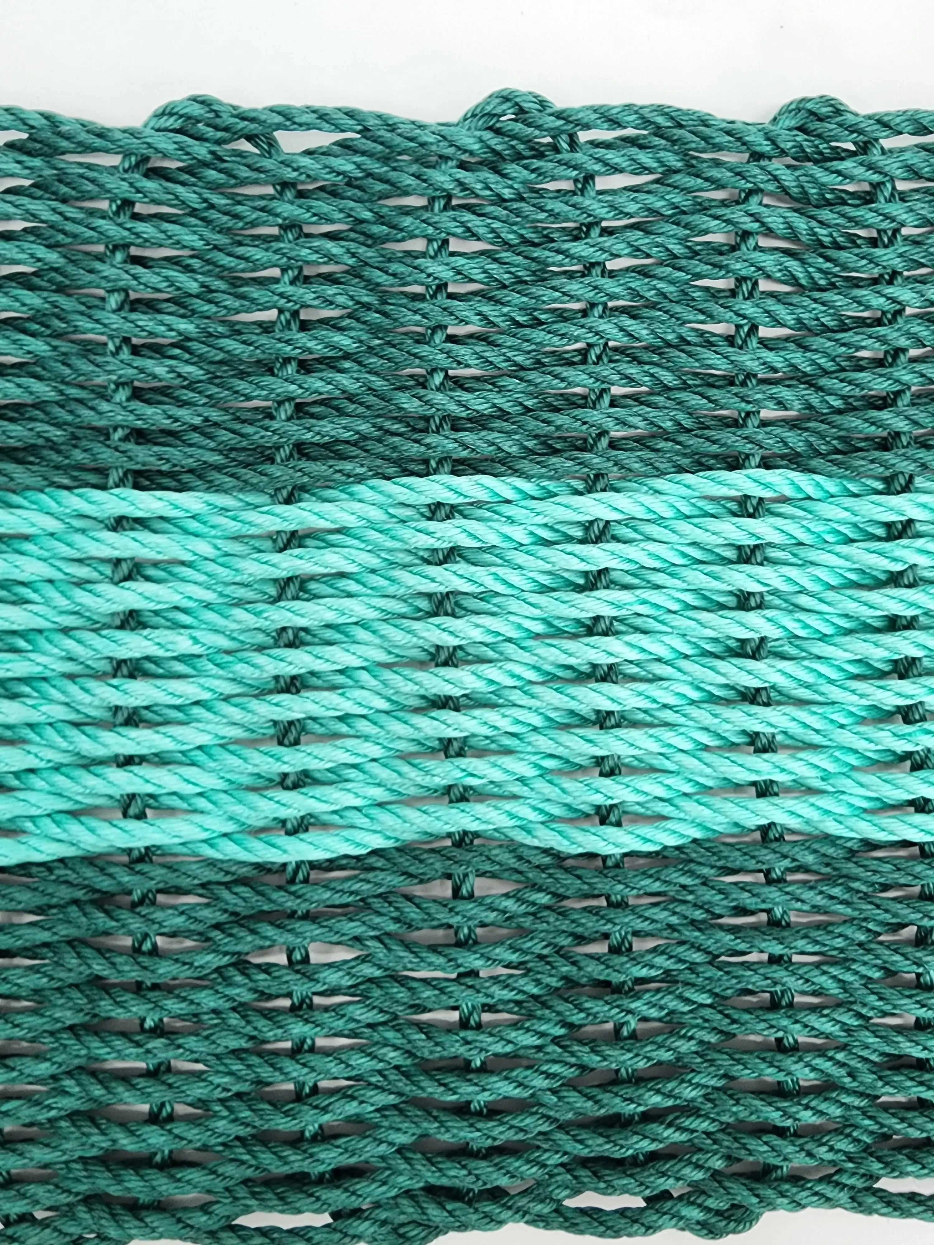 Lobster Rope Mat Hunter Green and Teal - Image 2