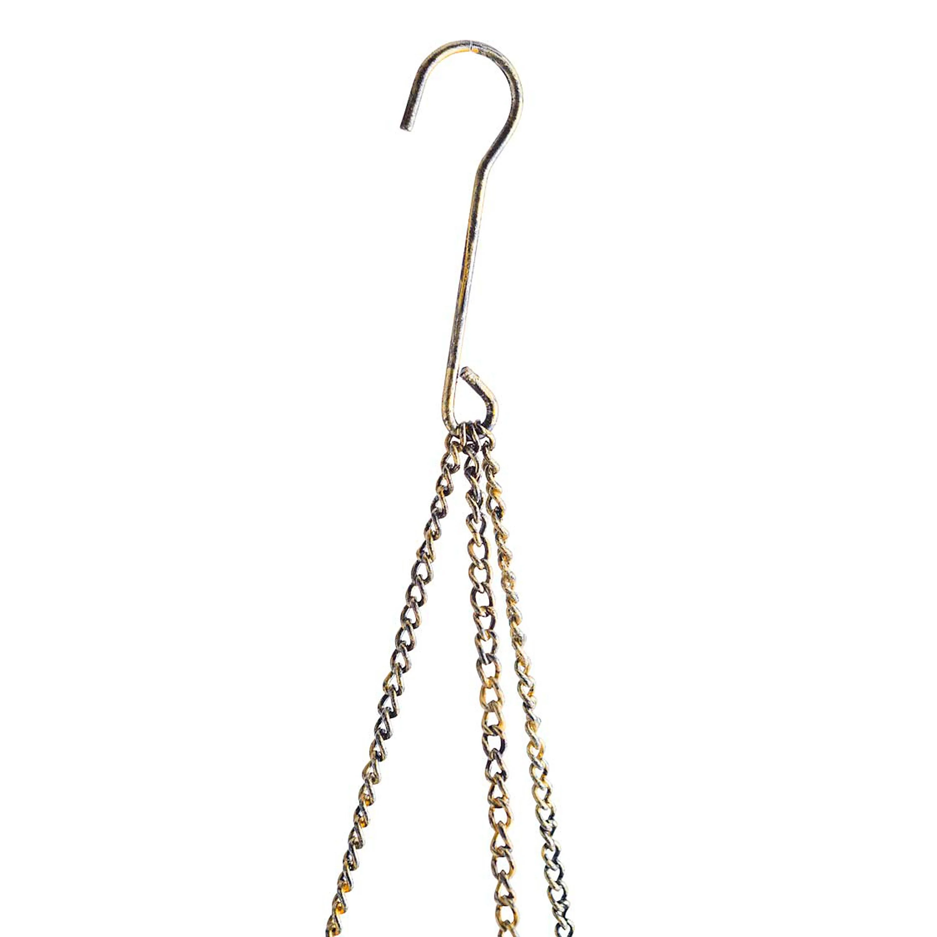Hanging Metal Solar-Powered Lantern with Blue Acrylic Beads - Image 7