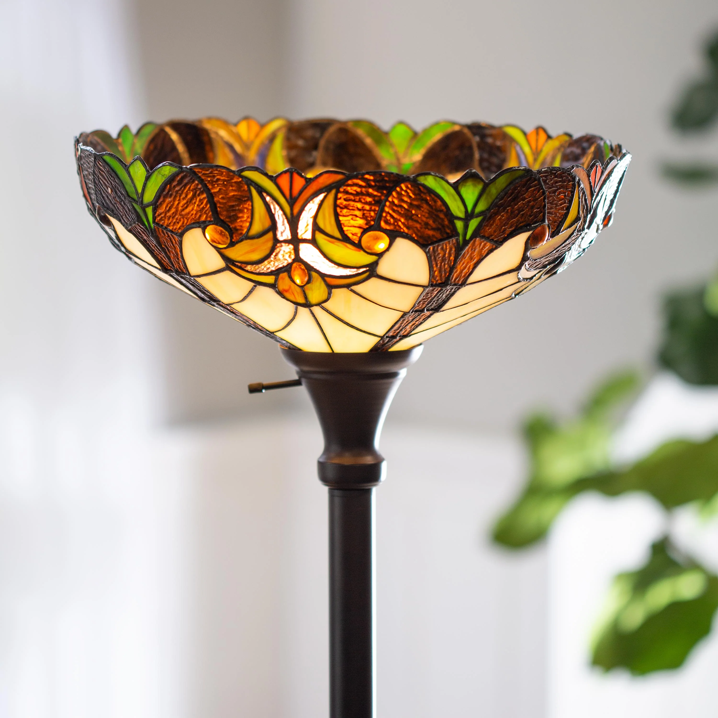 Filigree Stained Glass Floor Lamp - Image 2