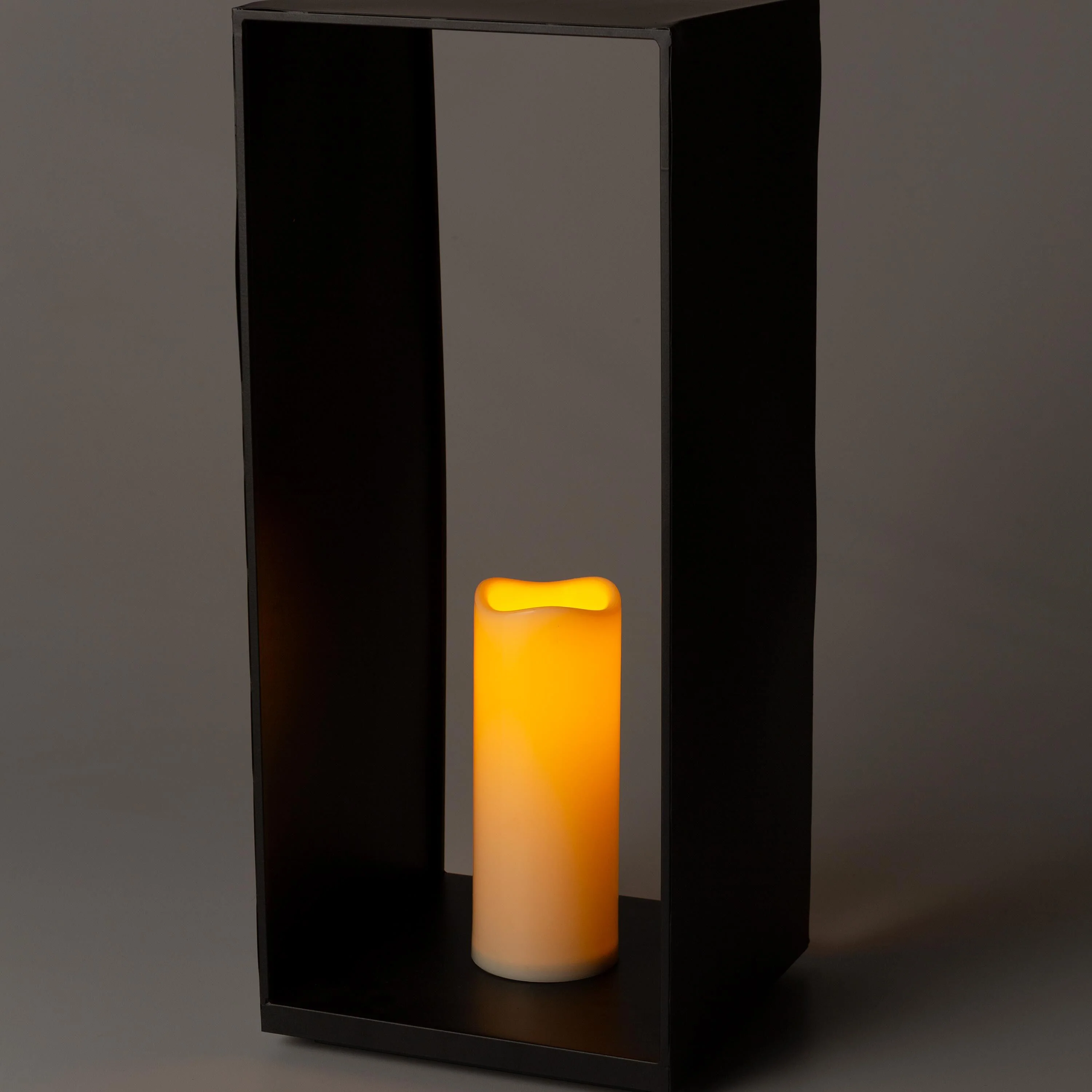 20" Candle Lantern with LED Light - Image 4