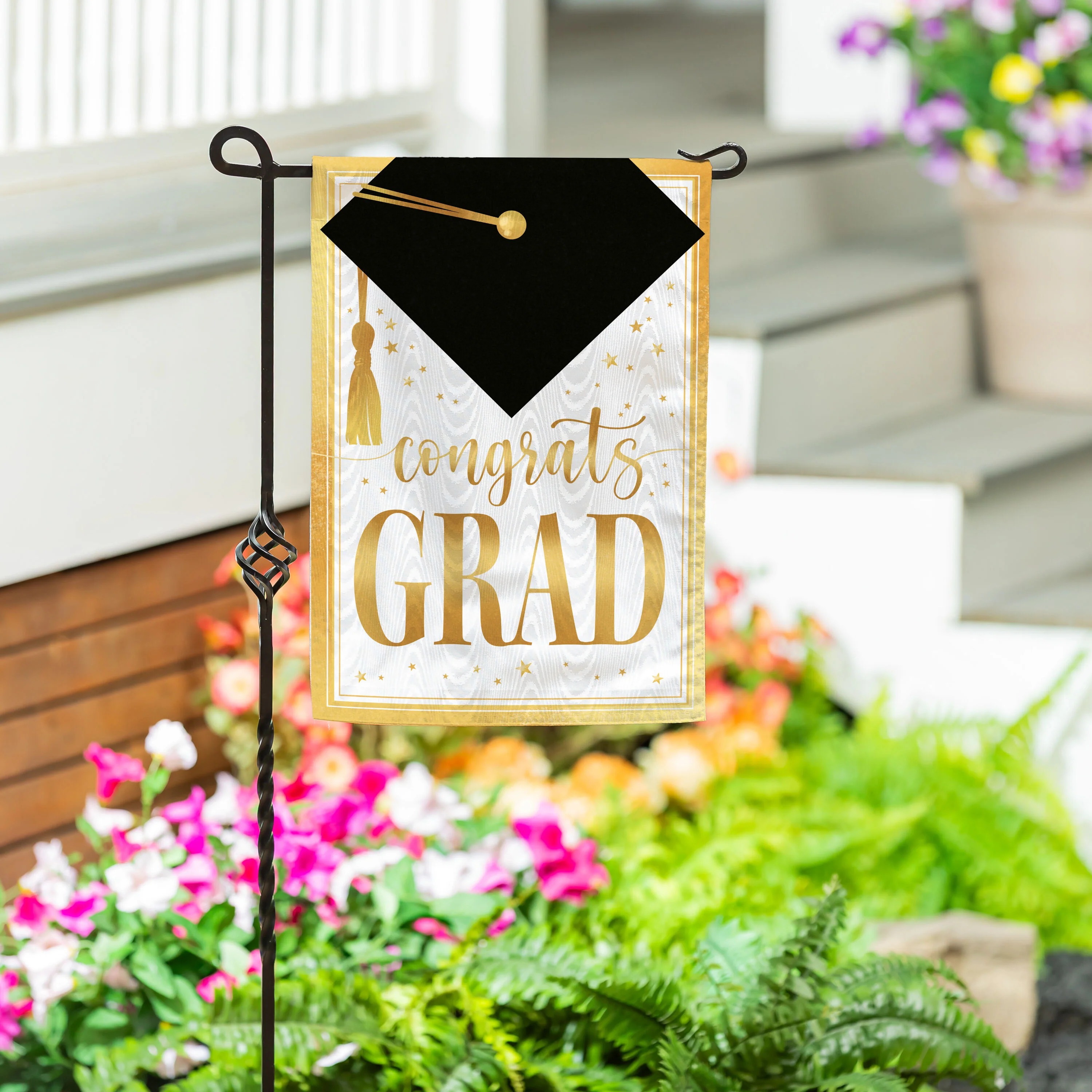 Graduation Moire Garden Flag - Image 2