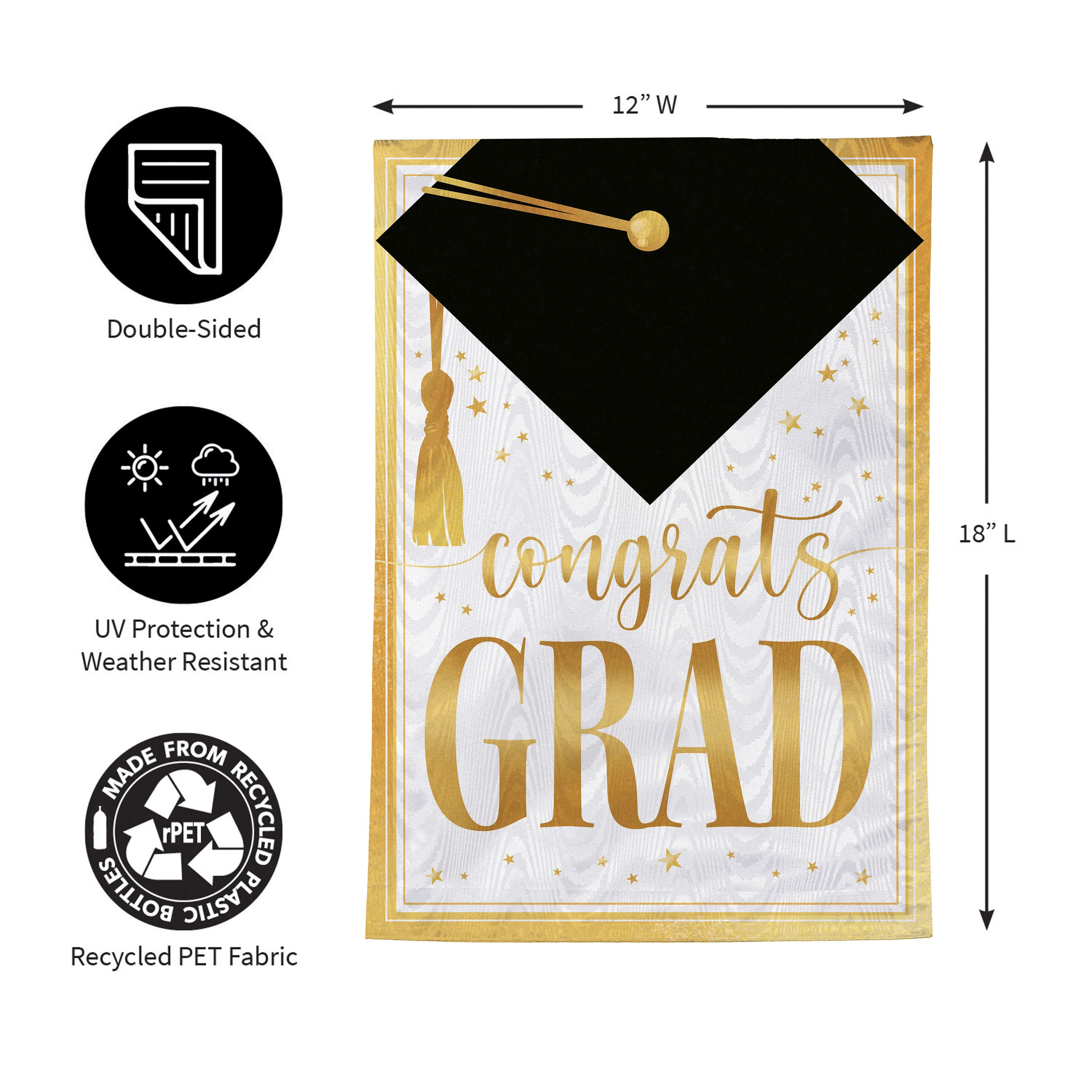 Graduation Moire Garden Flag - Image 7