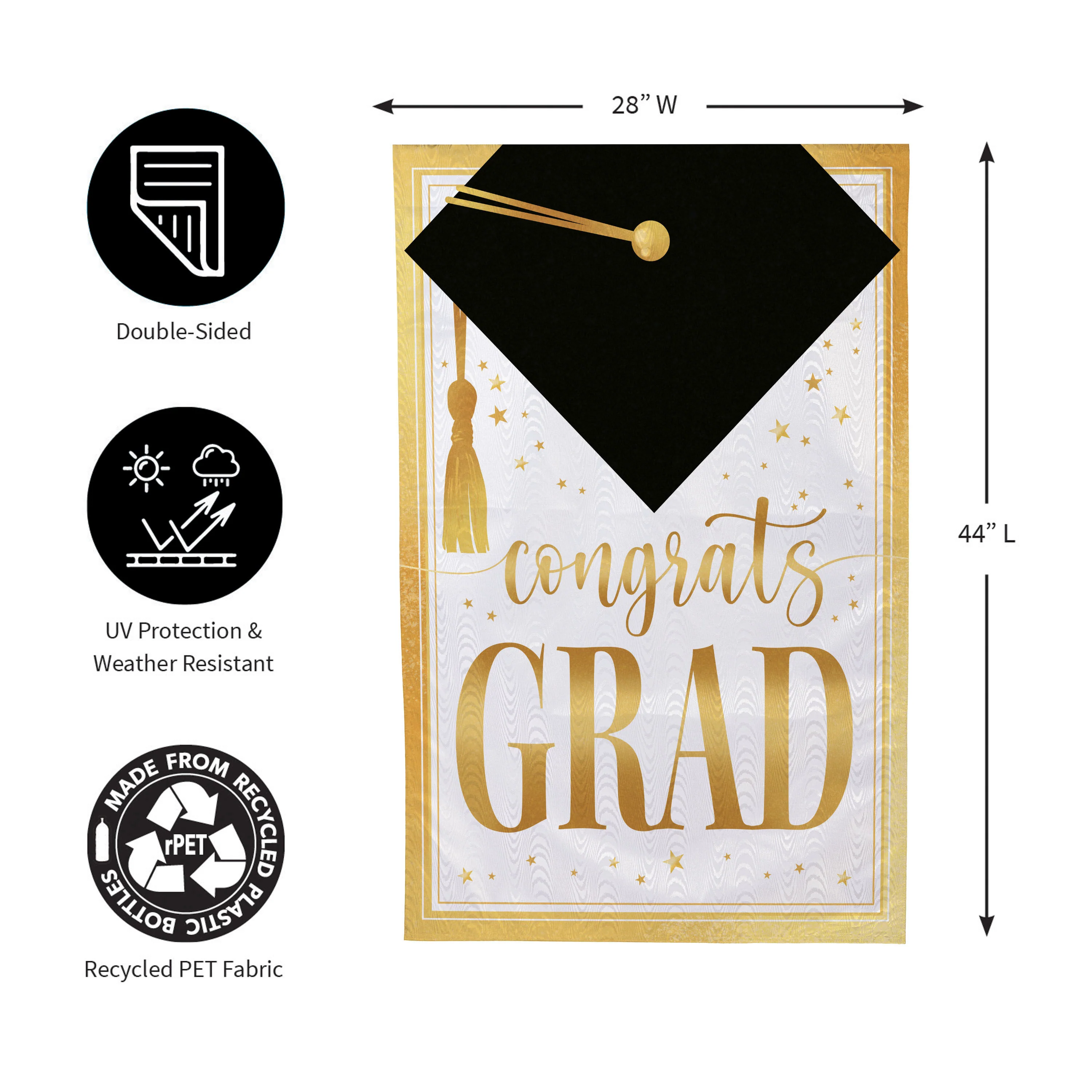 Graduation Moire House Flag - Image 4