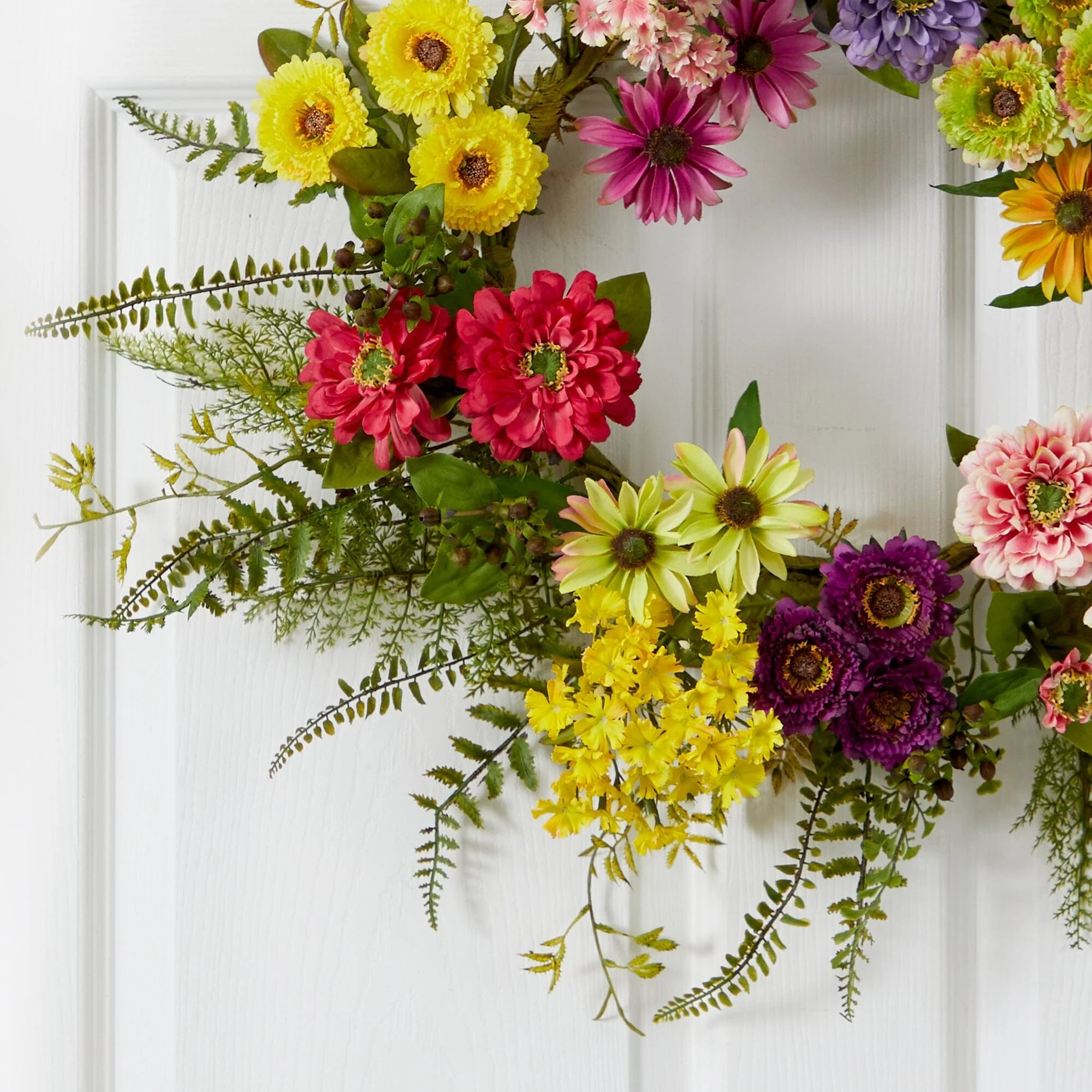 Mixed Flower Wreath, 22" - Image 3