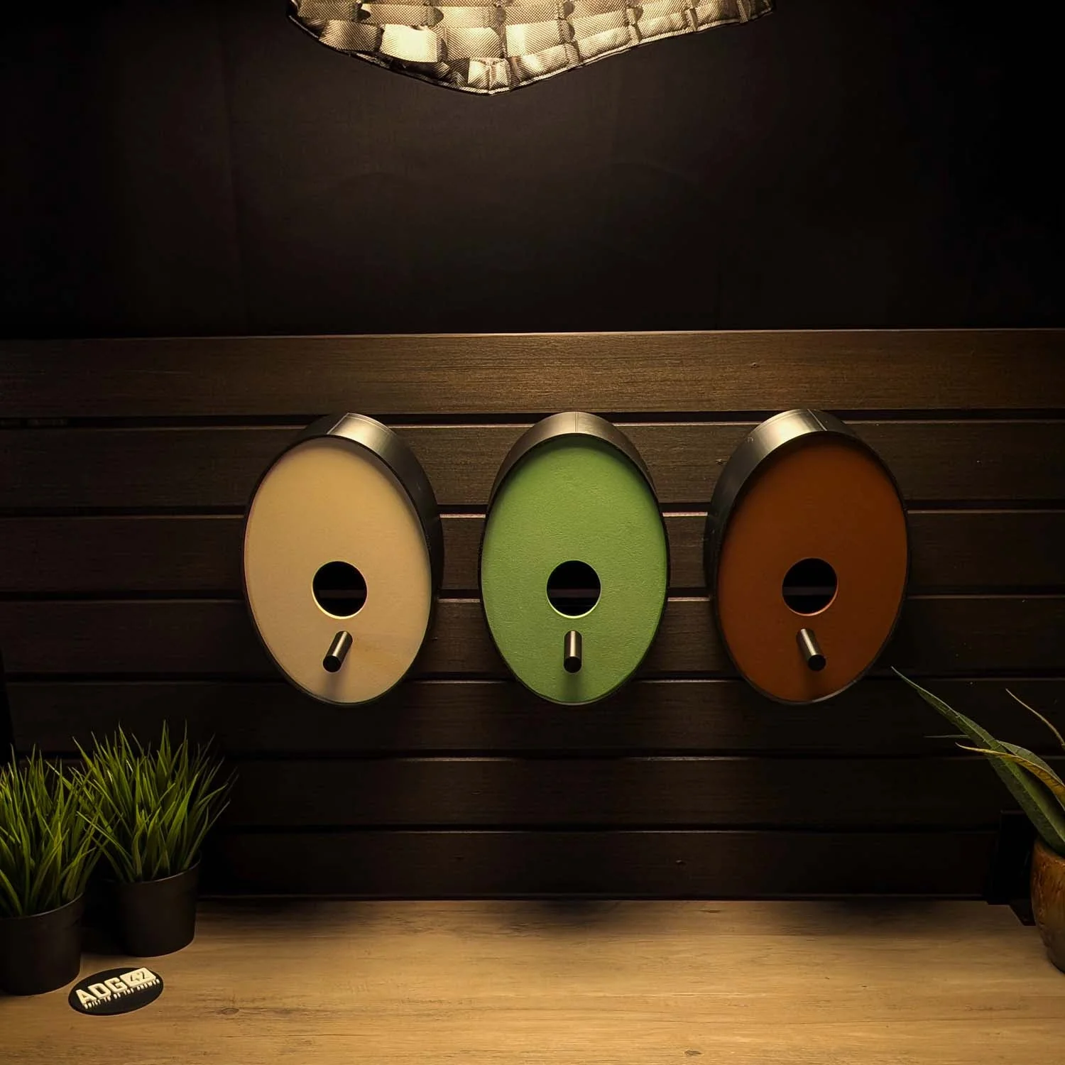 Ellipse Earth Tones Modern Birdhouse - Image 2