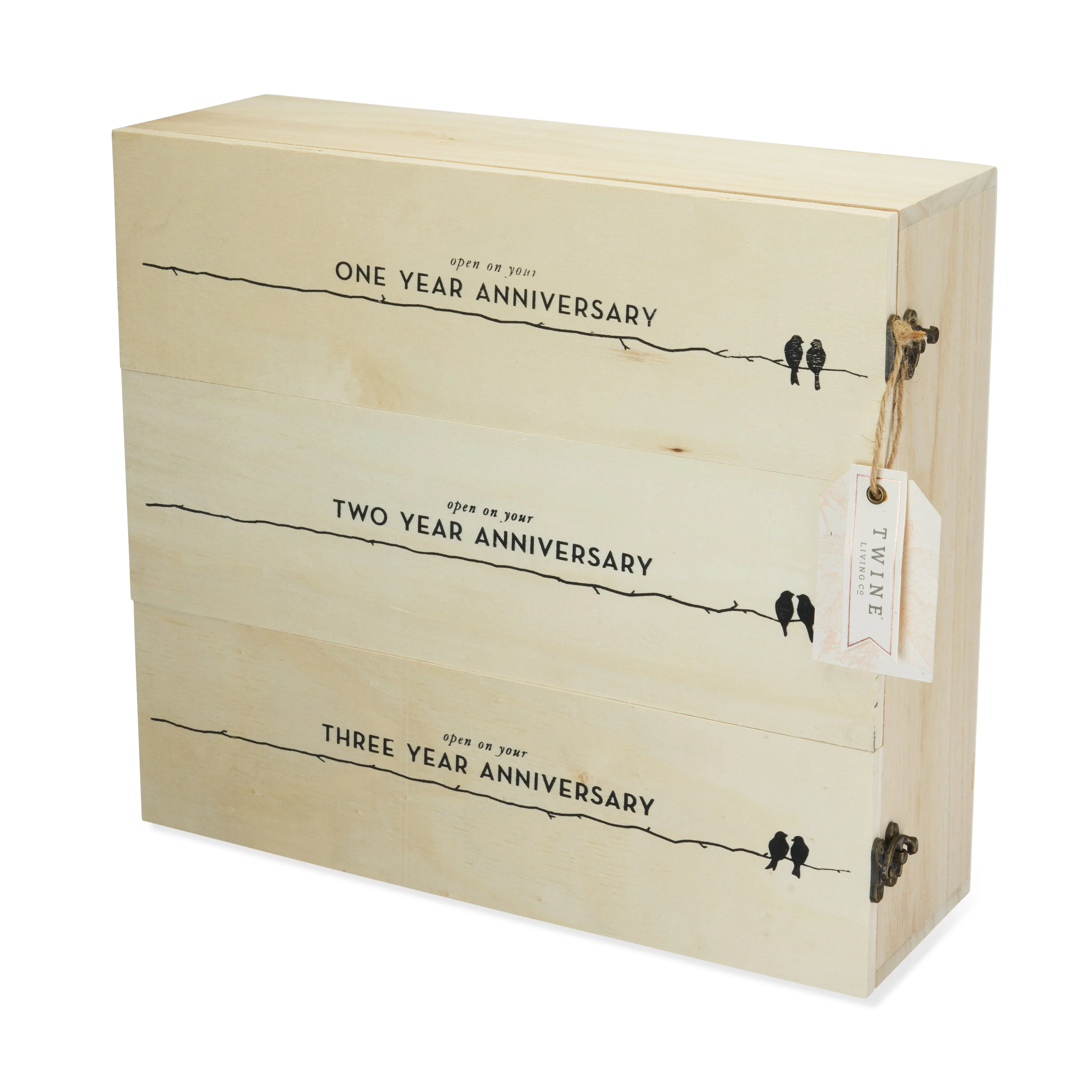 Newlyweds Anniversary Wooden Wine Box - Image 7
