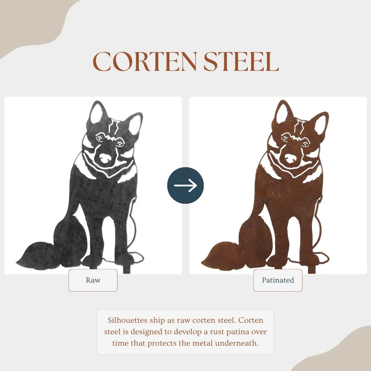 Norwegian Elkhound Garden Stake - Image 4