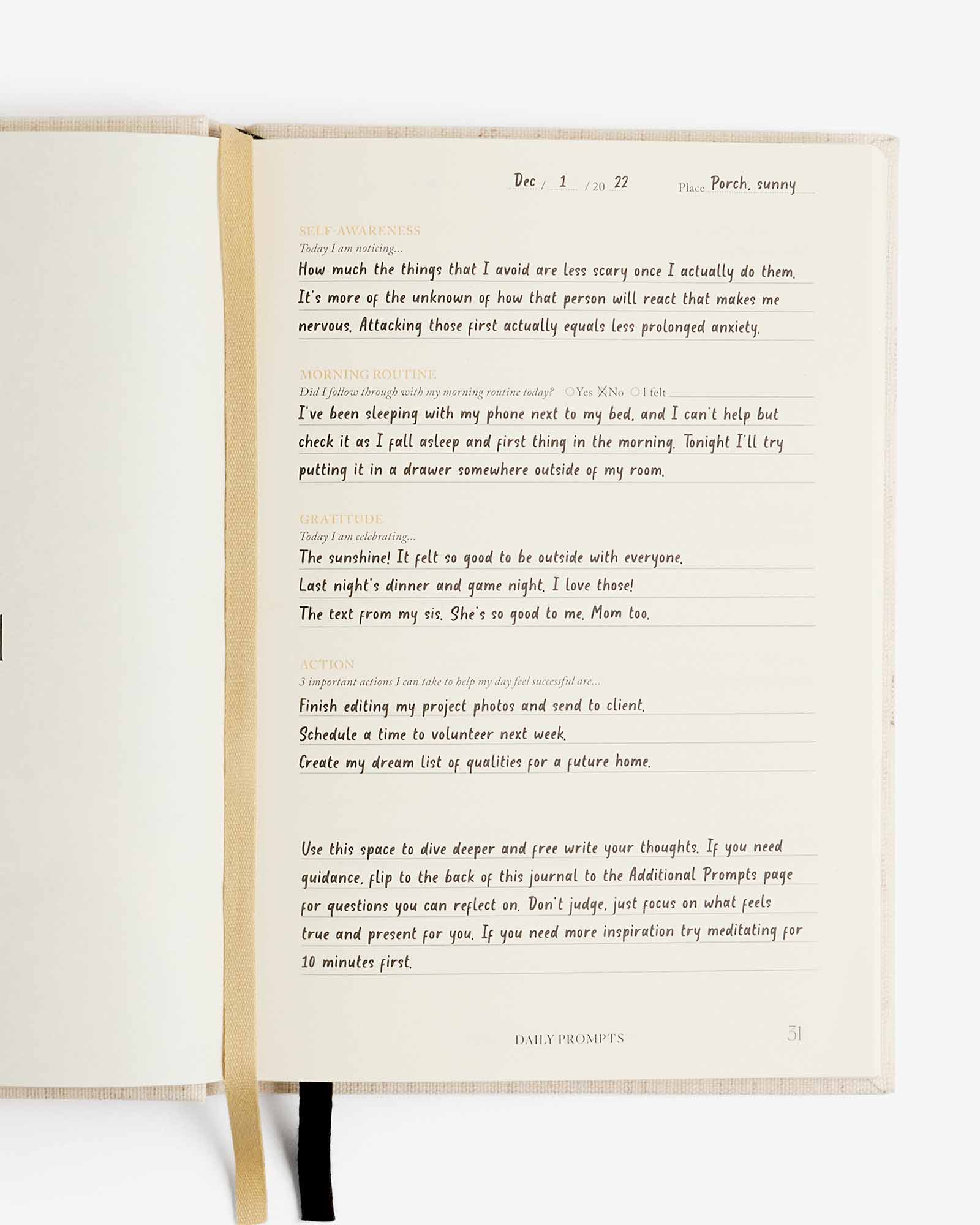 Notes to Mindfulness Journal - Linen - Image 4