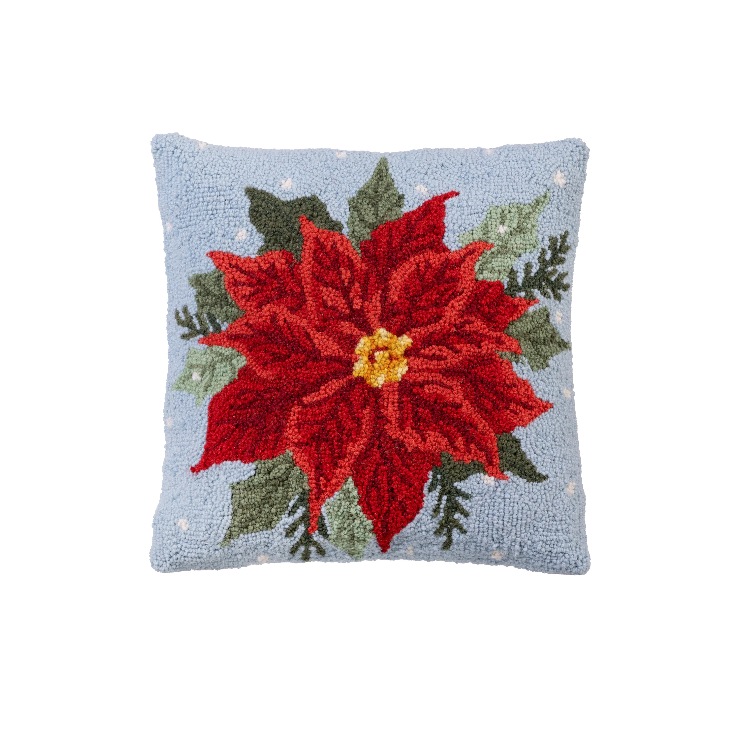Holiday Poinsettia Hook Pillow - Image 2