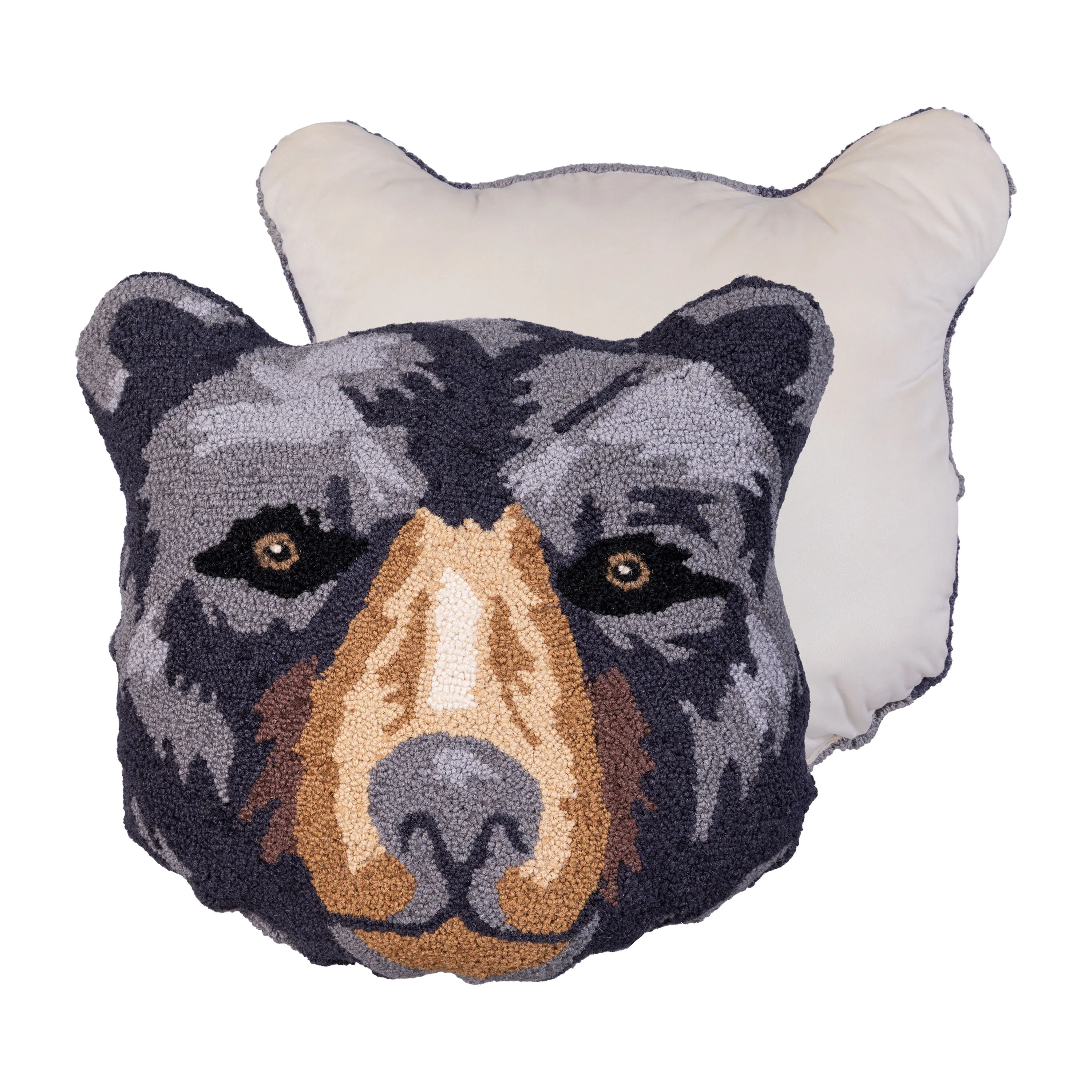 Black Bear Shaped Hooked Pillow - Image 4