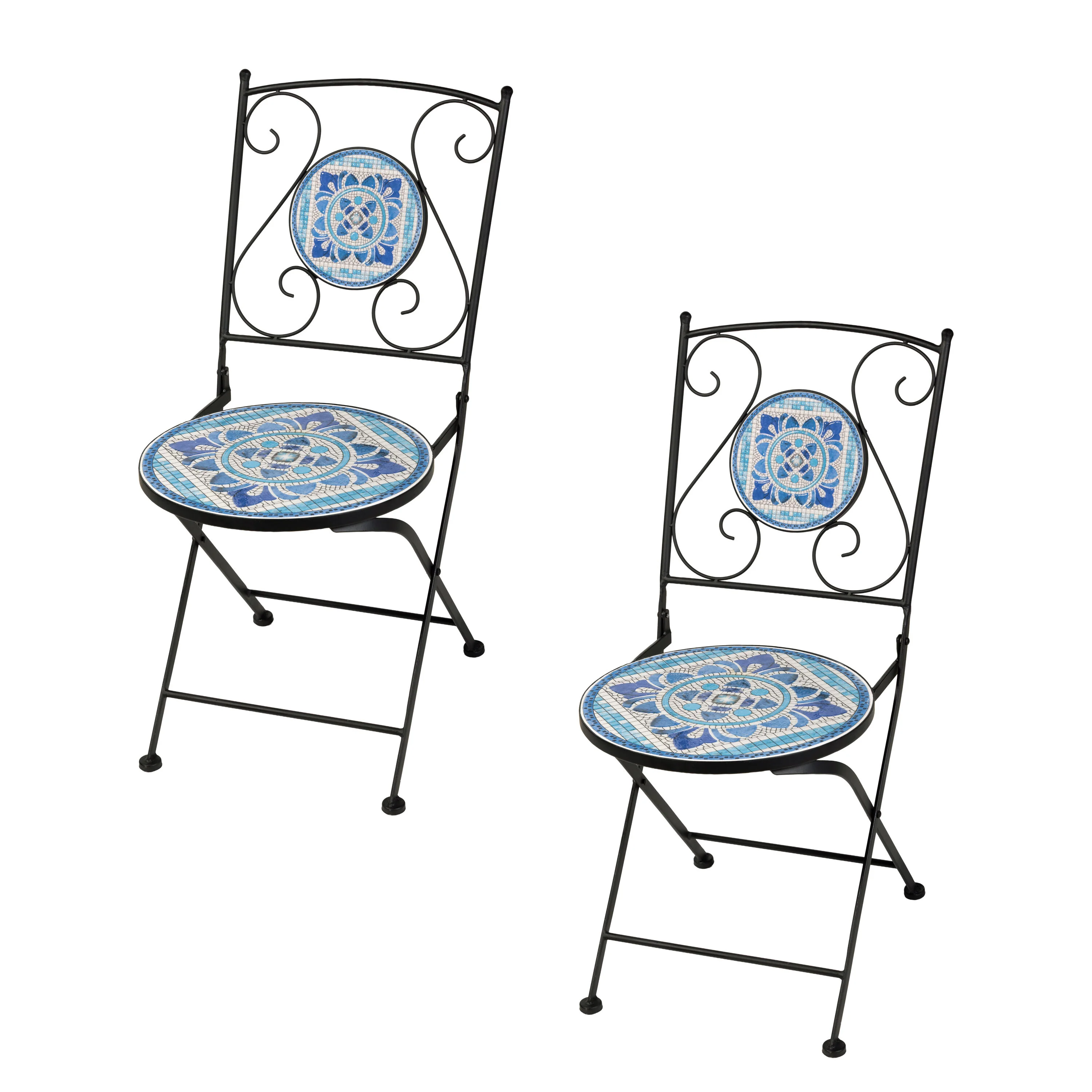 Santorini Breeze Mosaic Bistro Table and Chair Set - Image 6