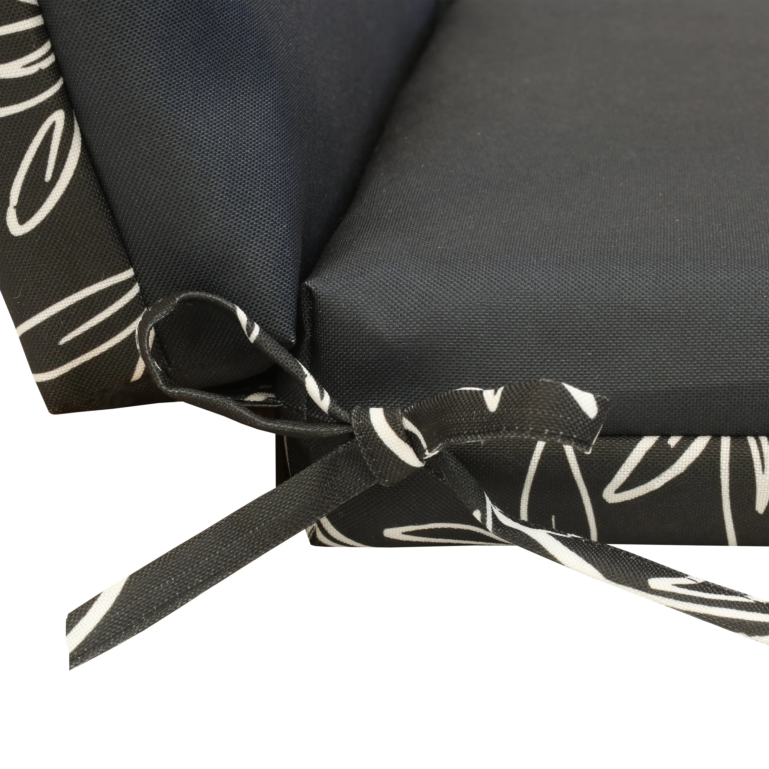 Outdoor Polyester Lounger Cushion 22"x73", White Floral - Image 5