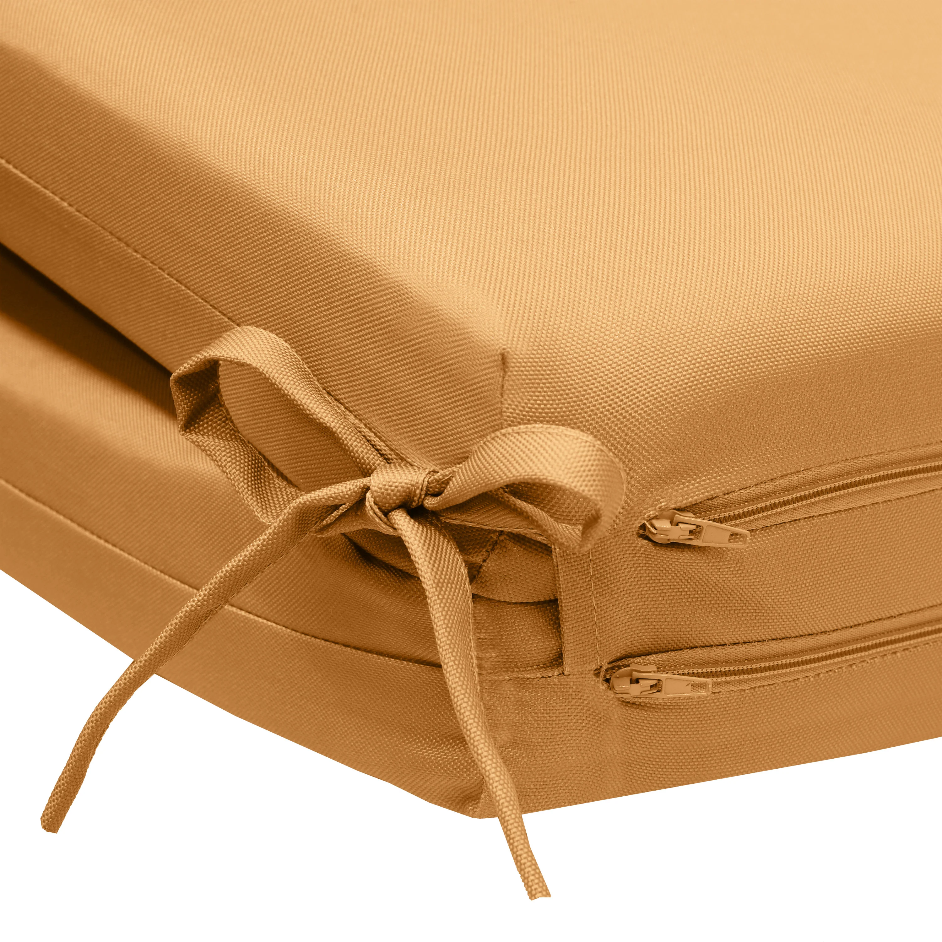 Outdoor Polypropylene Lounger Cushion 22"x73", Mustard - Image 3