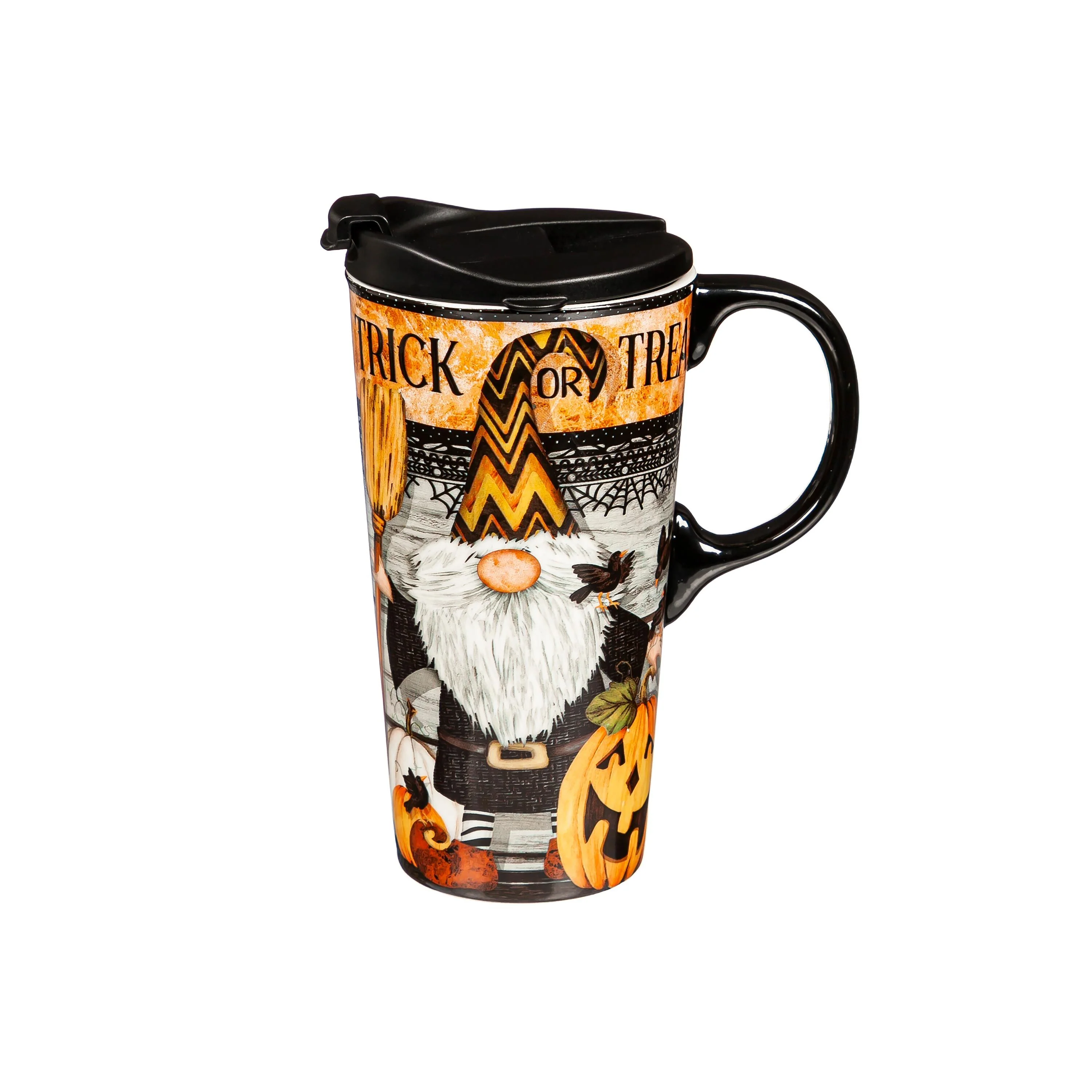 Haunted House 17 OZ Ceramic Cup and Puzzle Gift Set, Trick Or Treat Gnome - Image 4