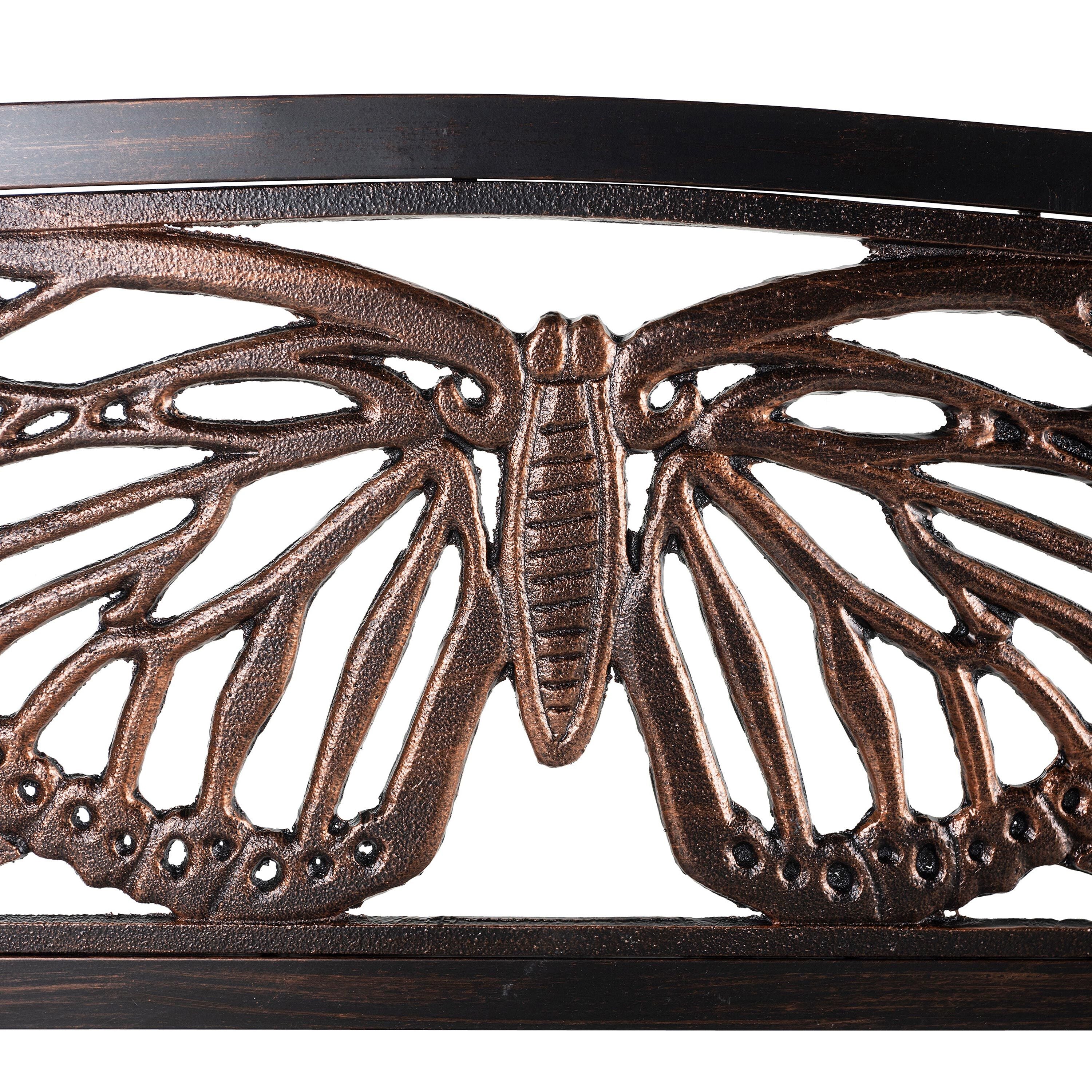 Butterfly Metal Garden Bench - Image 5