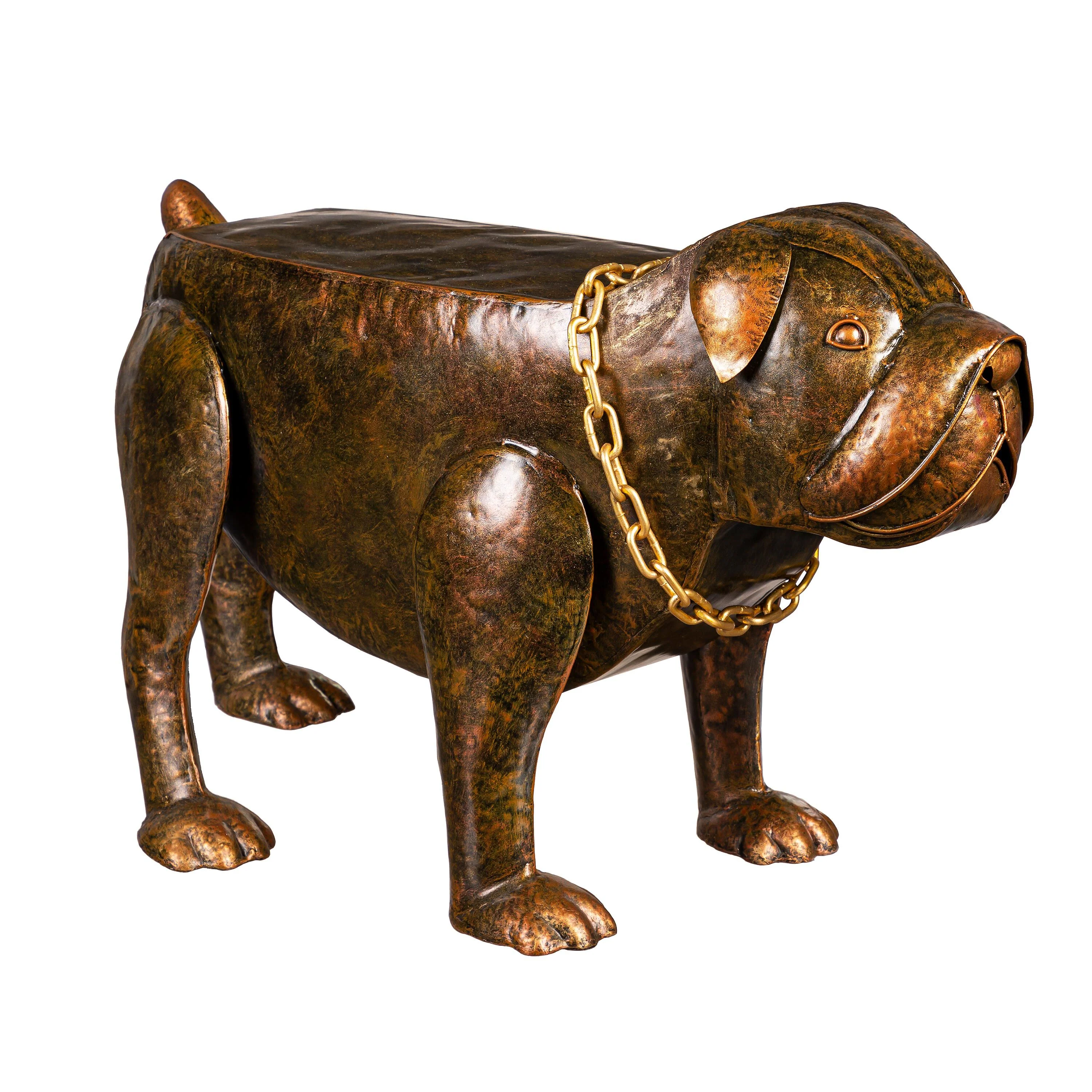 Handmade Metal Pit Bull Table - Image 2
