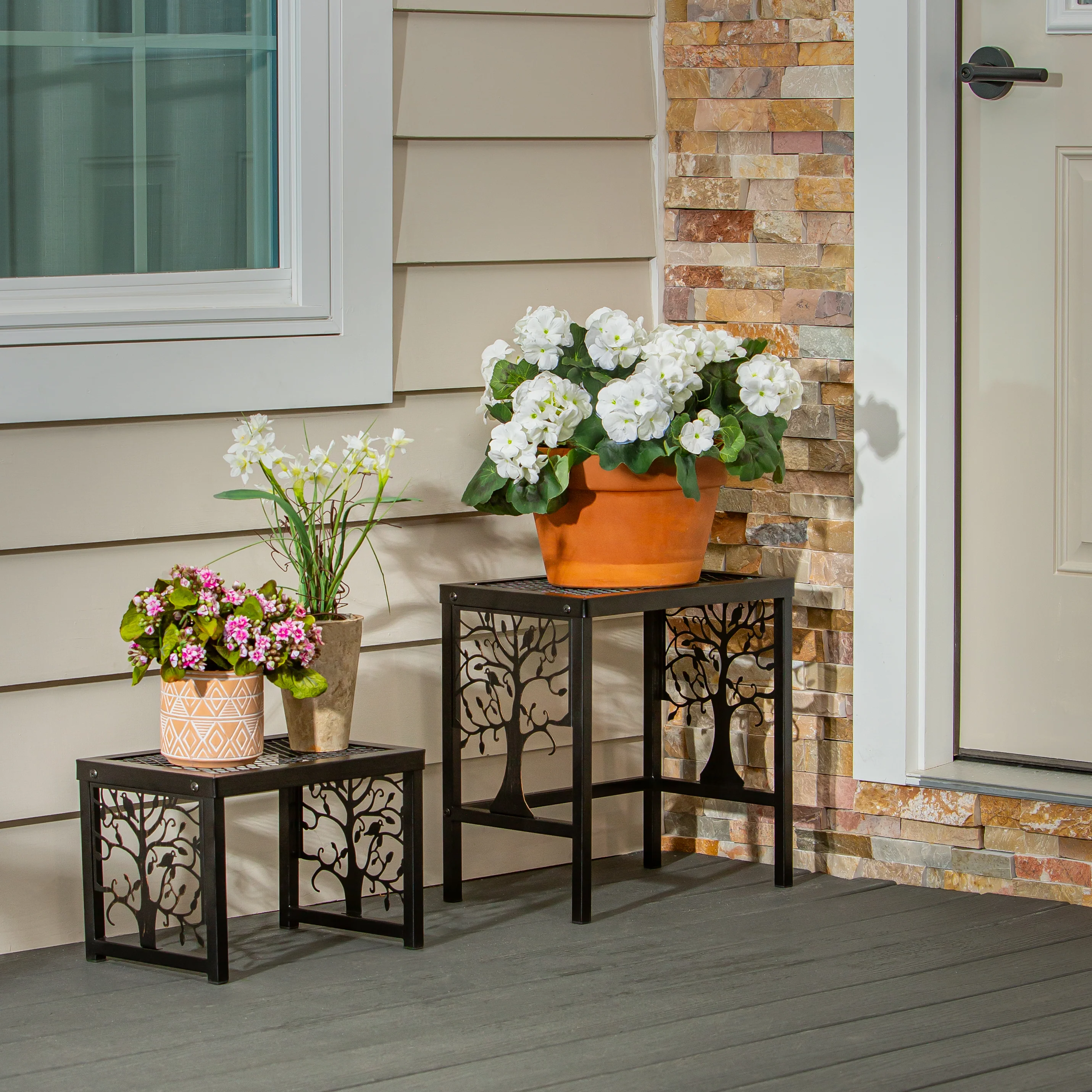 Tree of Life Plant Stand Set of 2