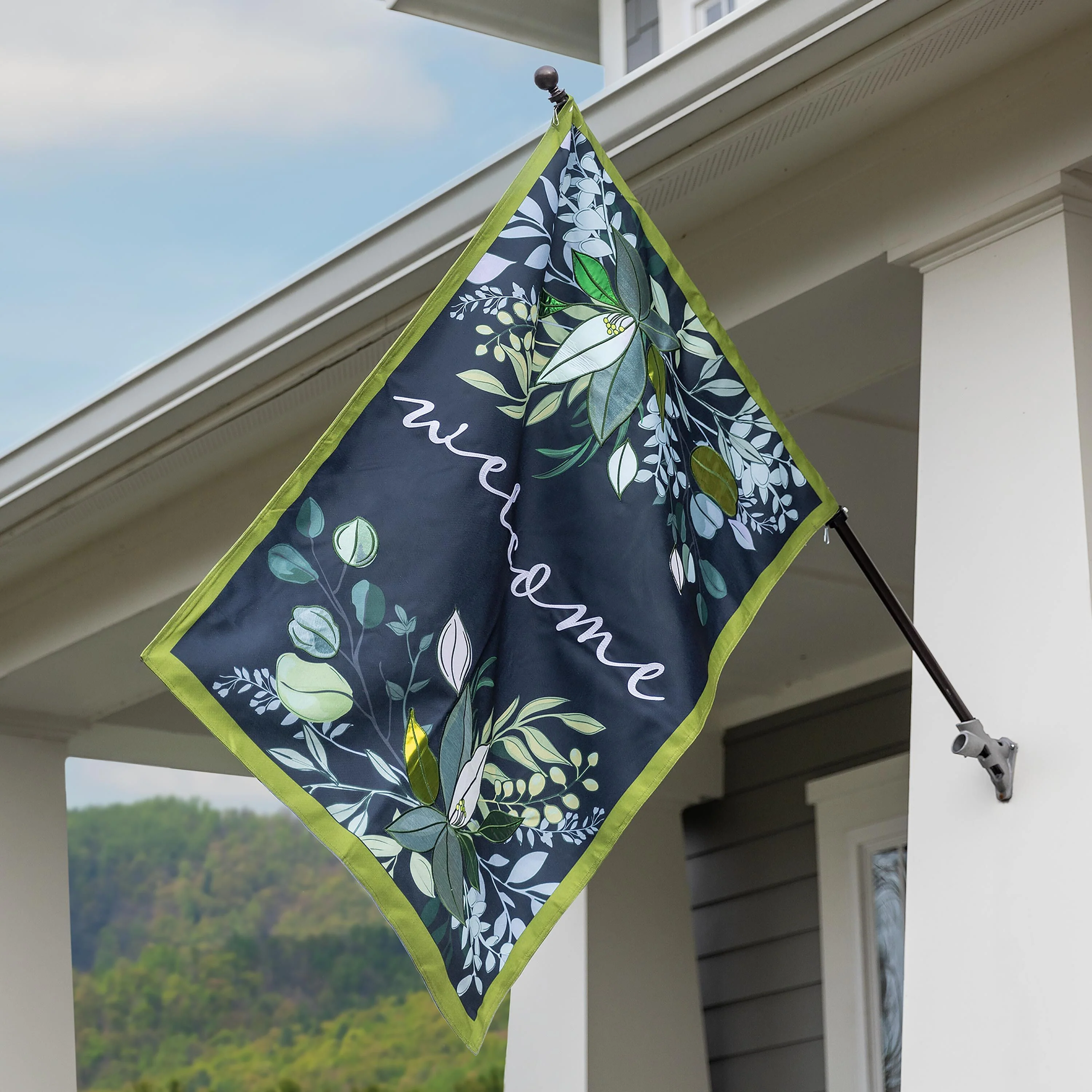 Botanical Welcome Estate Flag