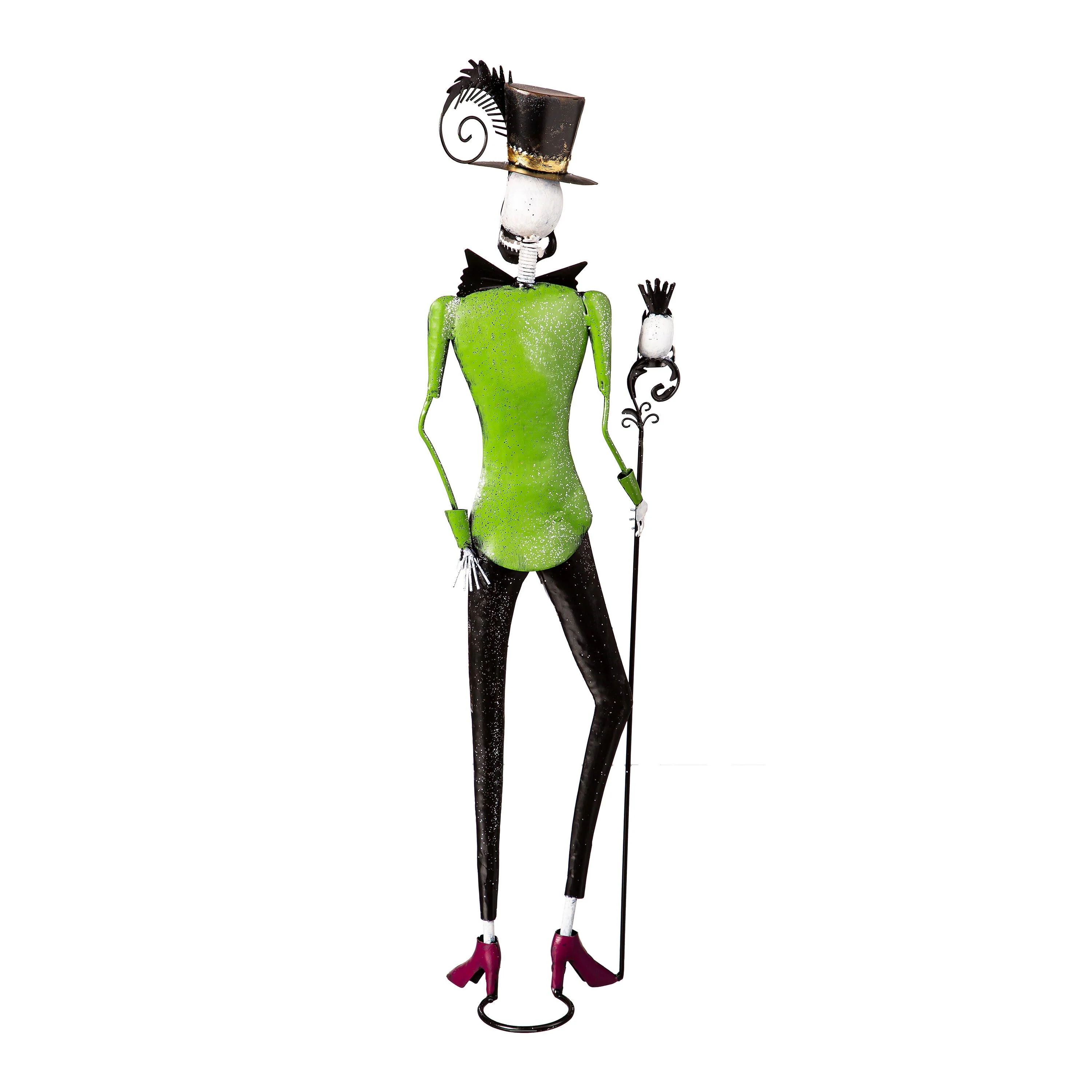 Metal Halloween Skeleton Statues, Set of 2 - Image 4