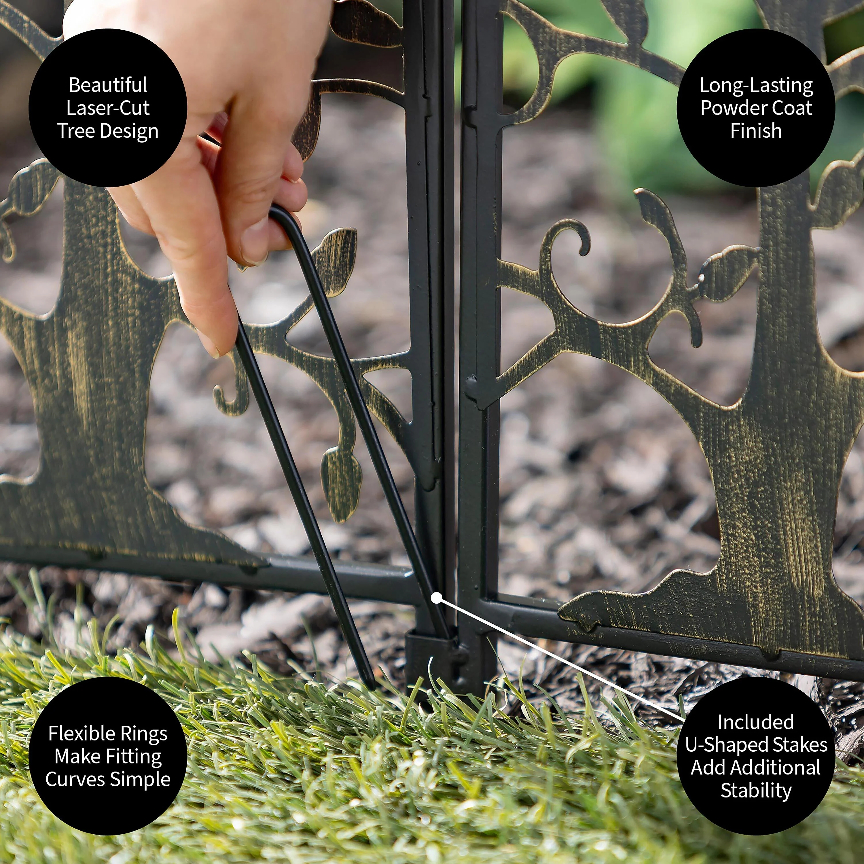 6 Ft. Tree of Life Iron Garden Edging - Image 5