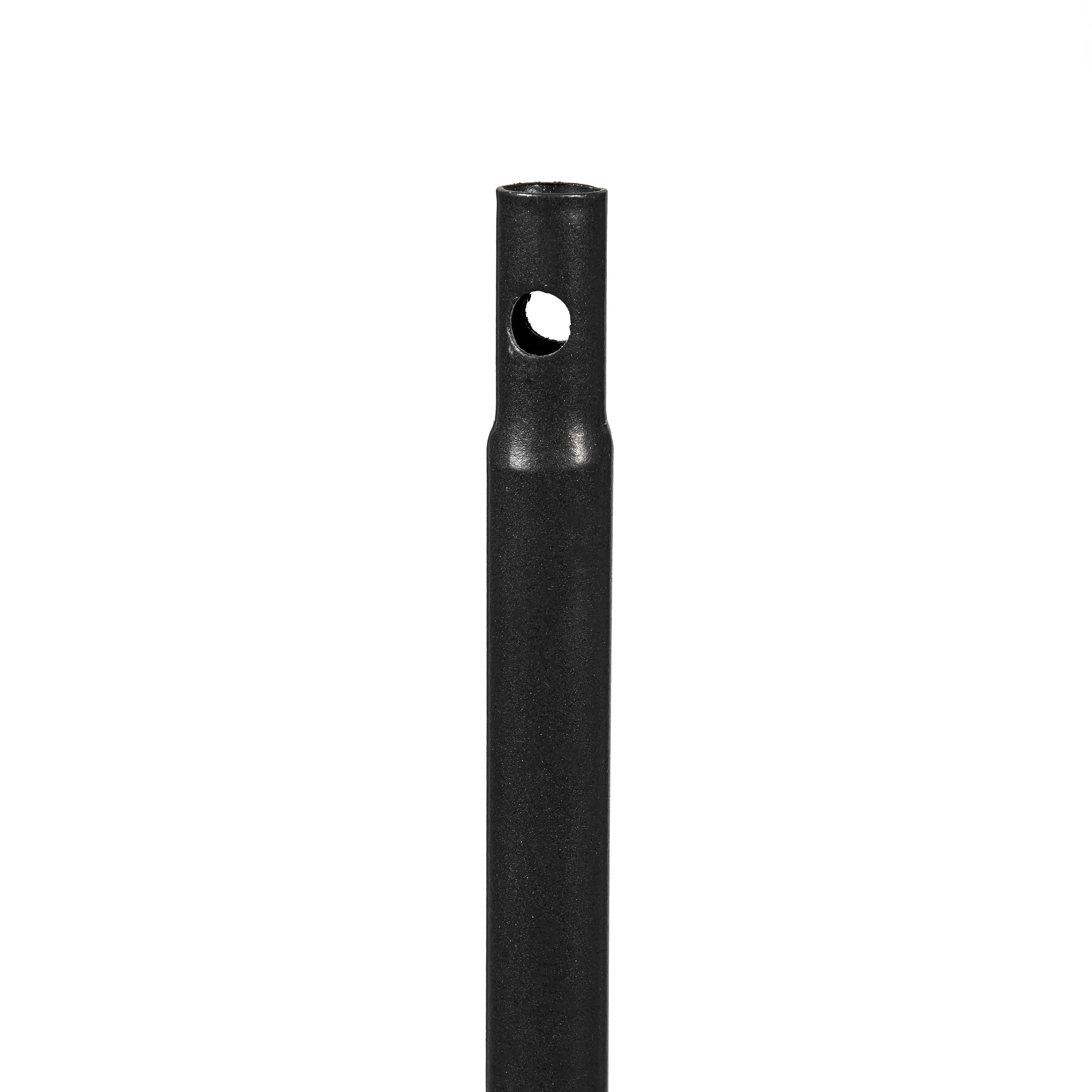7' Powder-Coated Steel Garden Obelisk, Black - Image 8