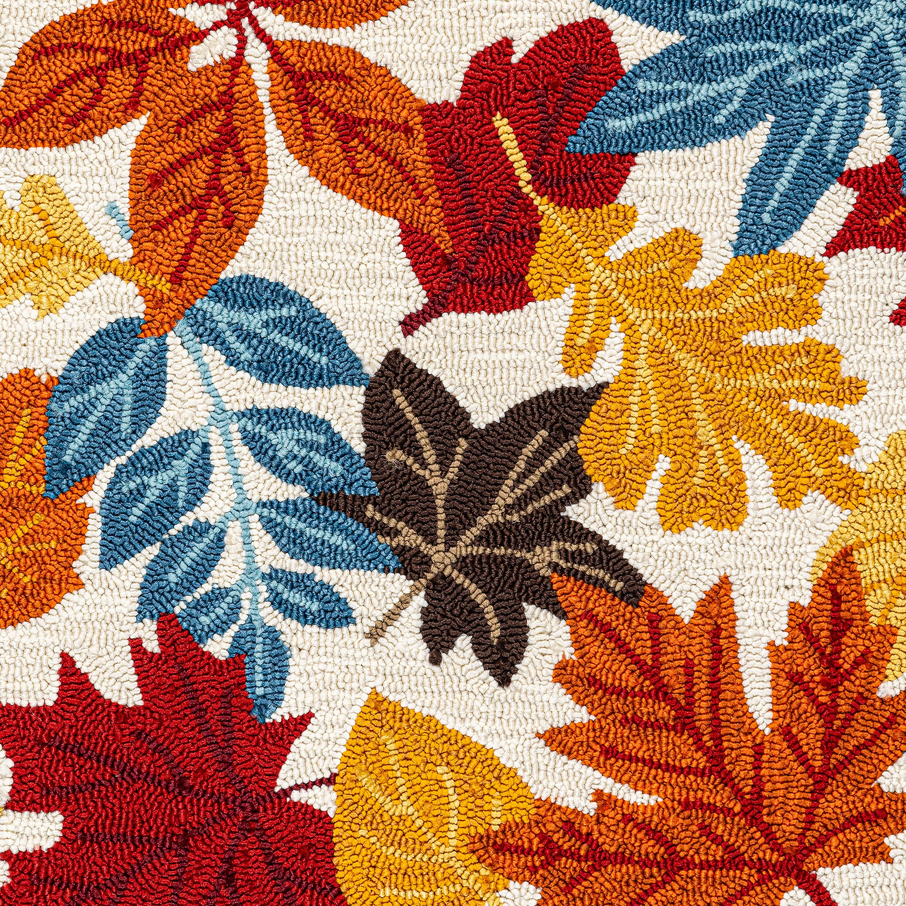 Indoor/Outdoor Fall Leaves Hooked Polypropylene Accent Rug 24"x42" - Image 3
