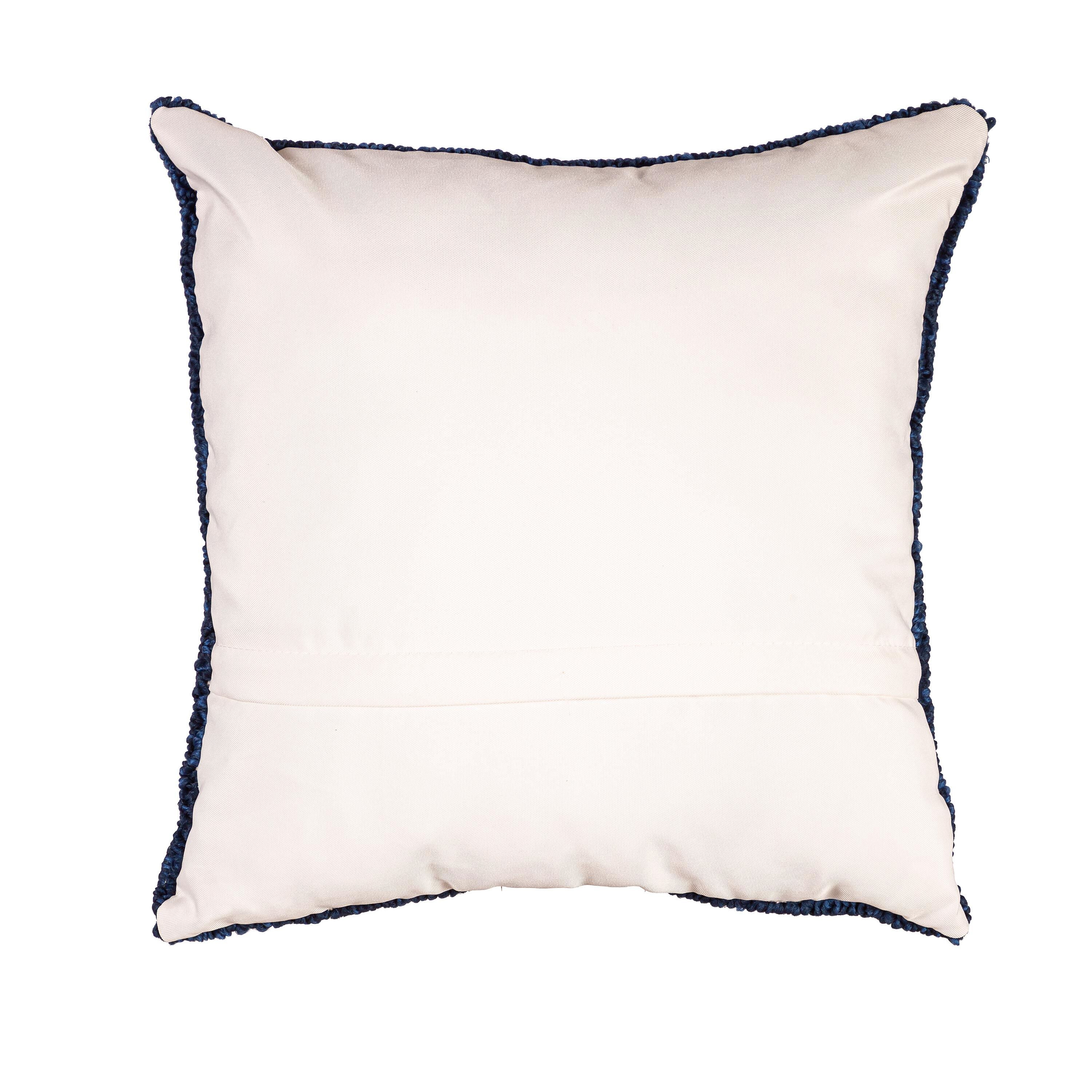 Indoor/Outdoor Palermo Floral Hooked Polypropylene Throw Pillow - Image 3