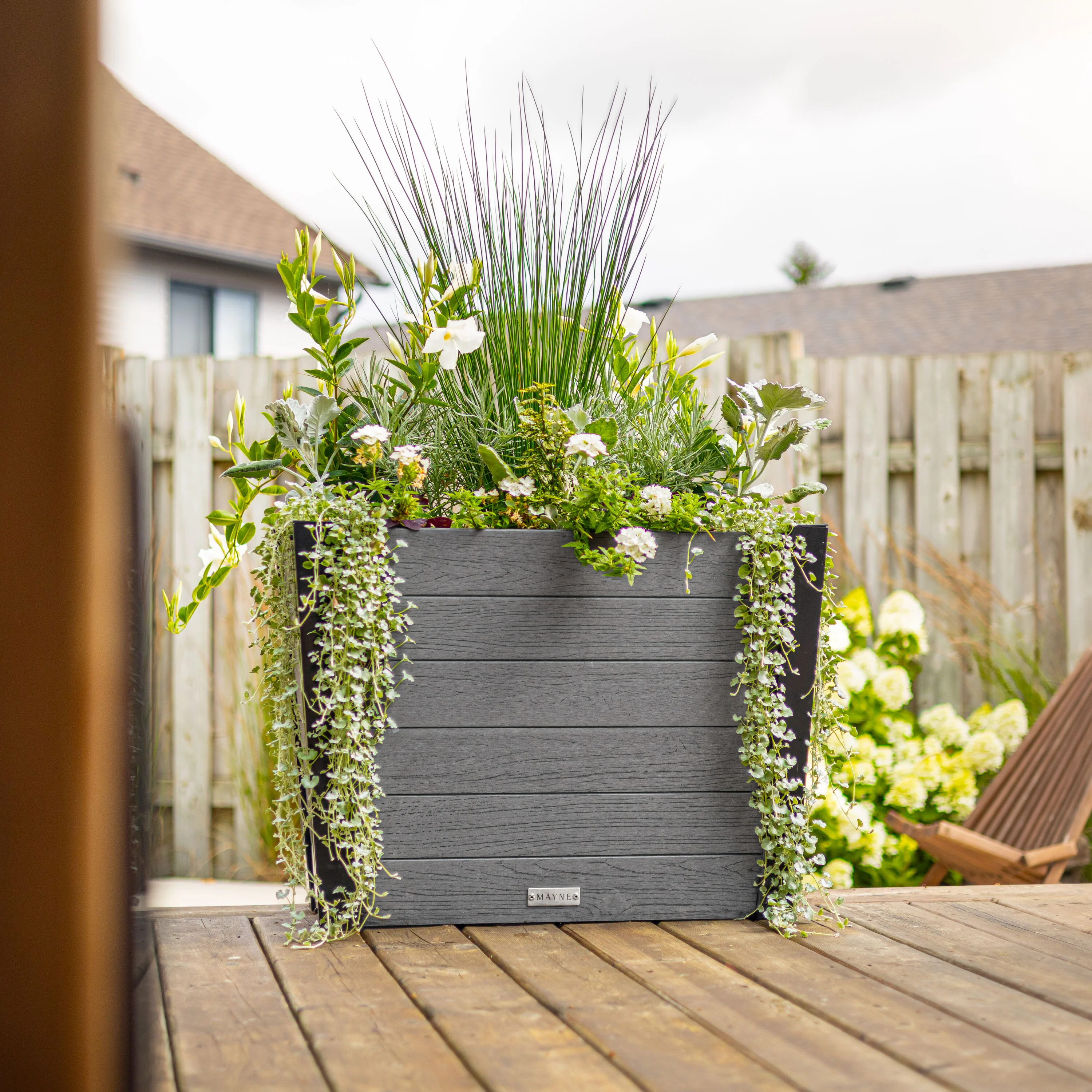 Horizon Charcoal Tapered Planter - Image 3