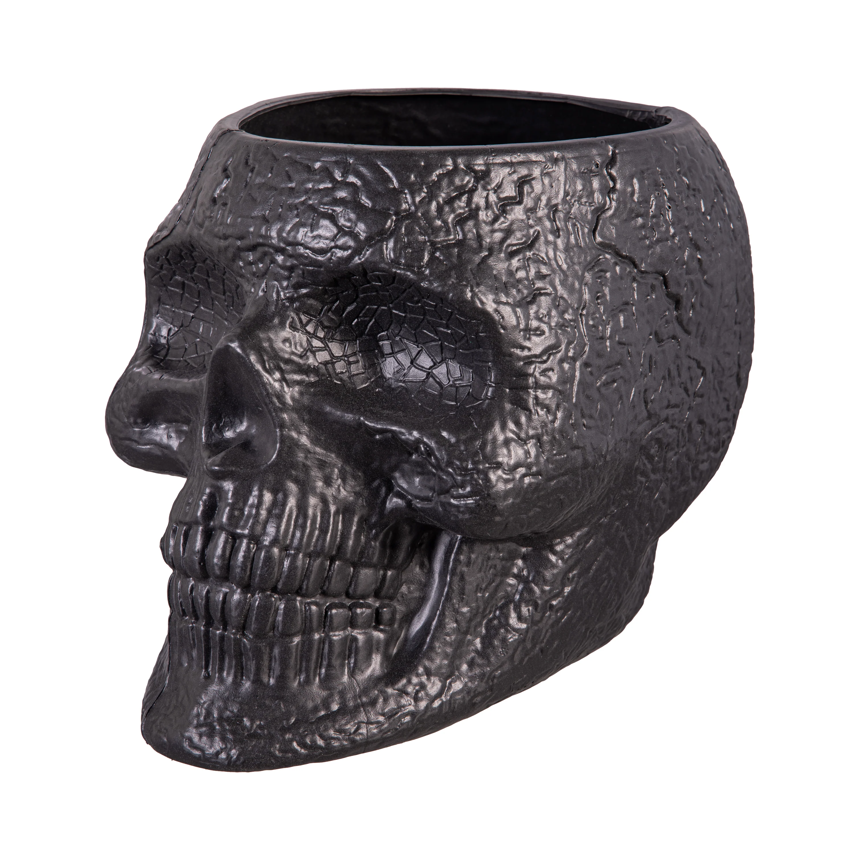 11" Skull Shaped Planter and Halloween Candy Holder - Image 5